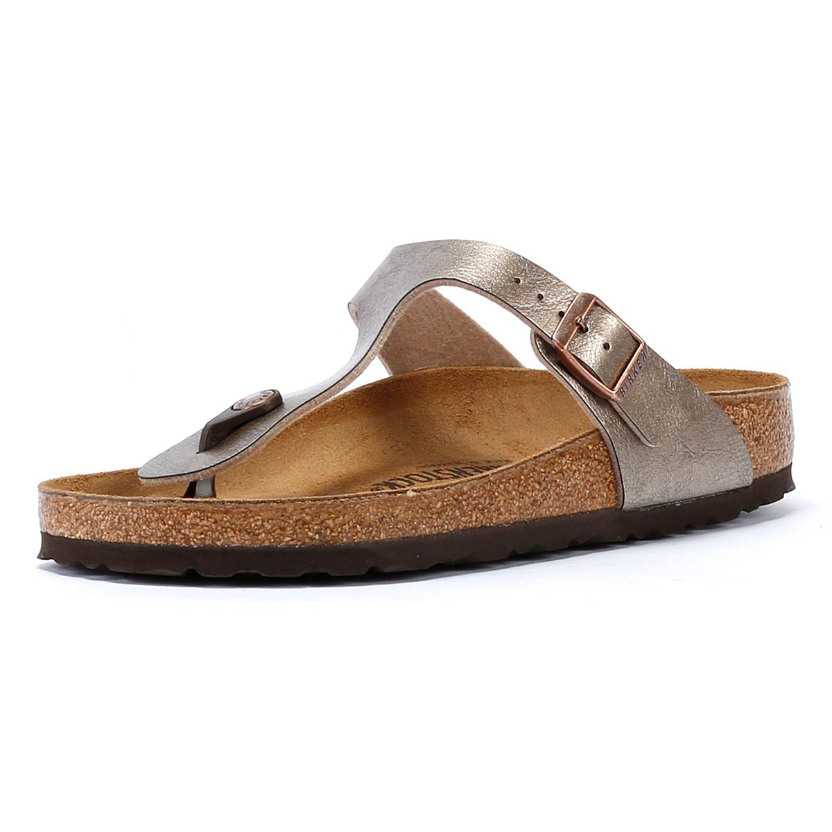 Birkenstock Gizeh Birko Flor Elegante Sandalen In Taupe Für Damen