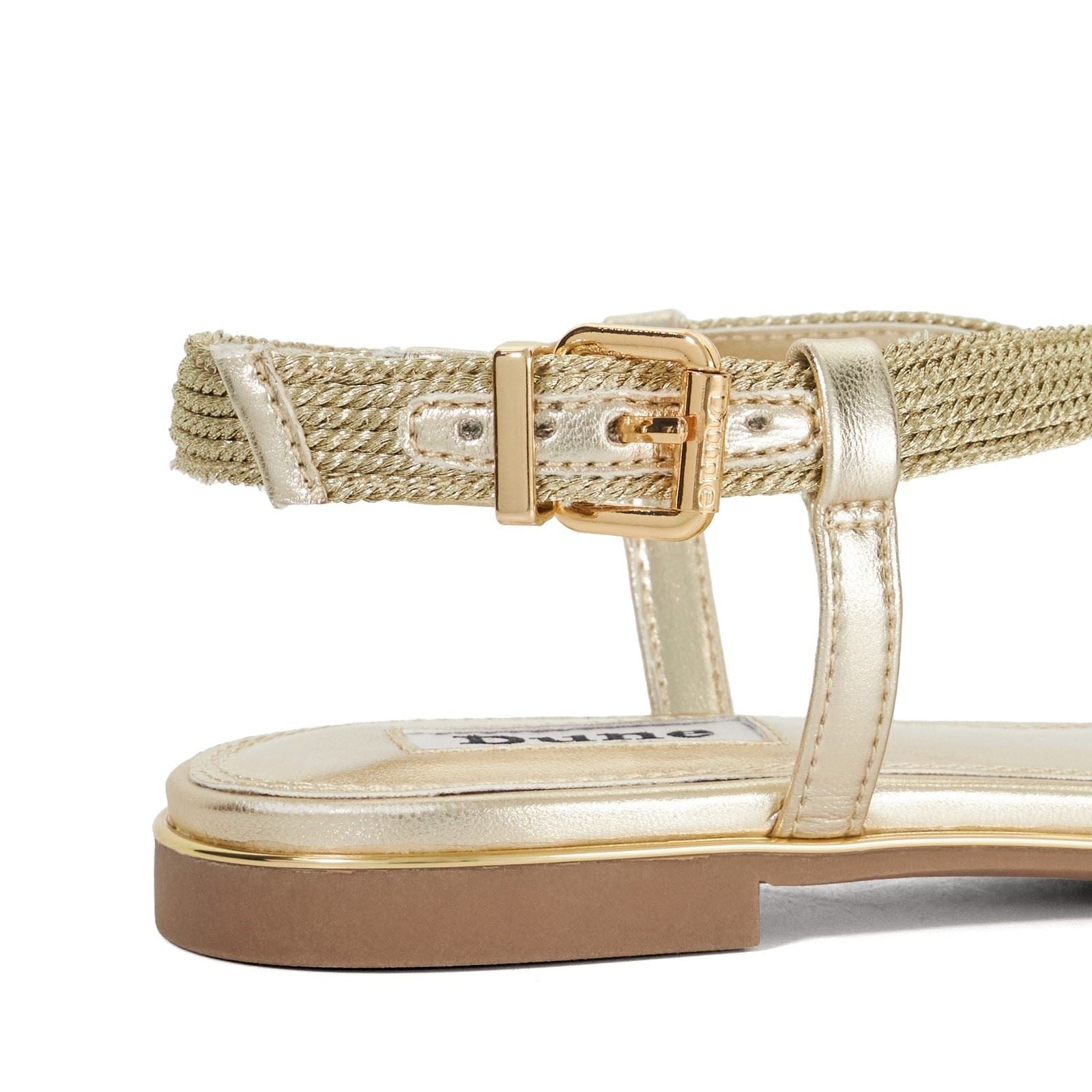 Dune Lope Damen Sandalen Aus Stoff In Gold