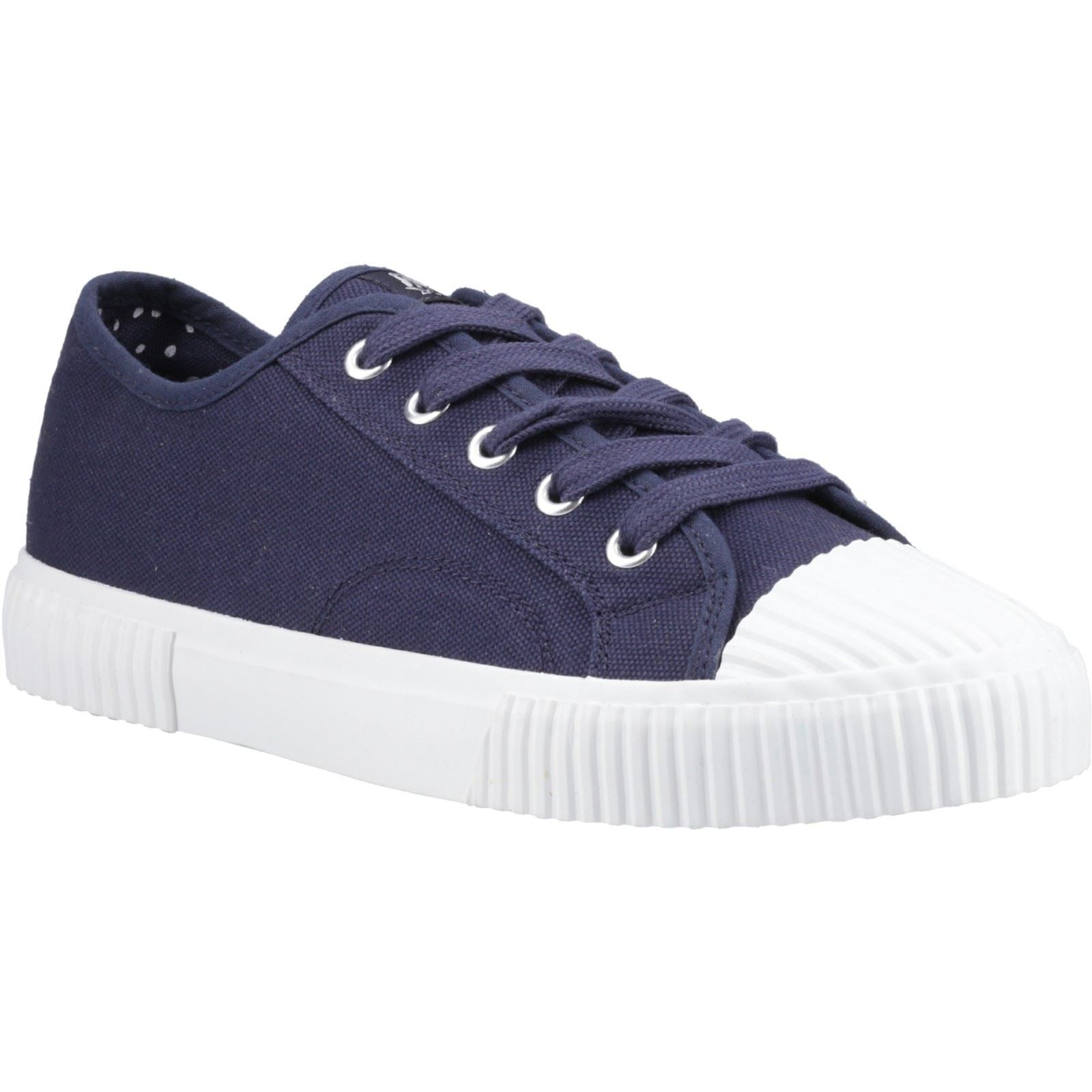 Hush Puppies Freya Canvas Textile Damen Sneaker In Marineblau