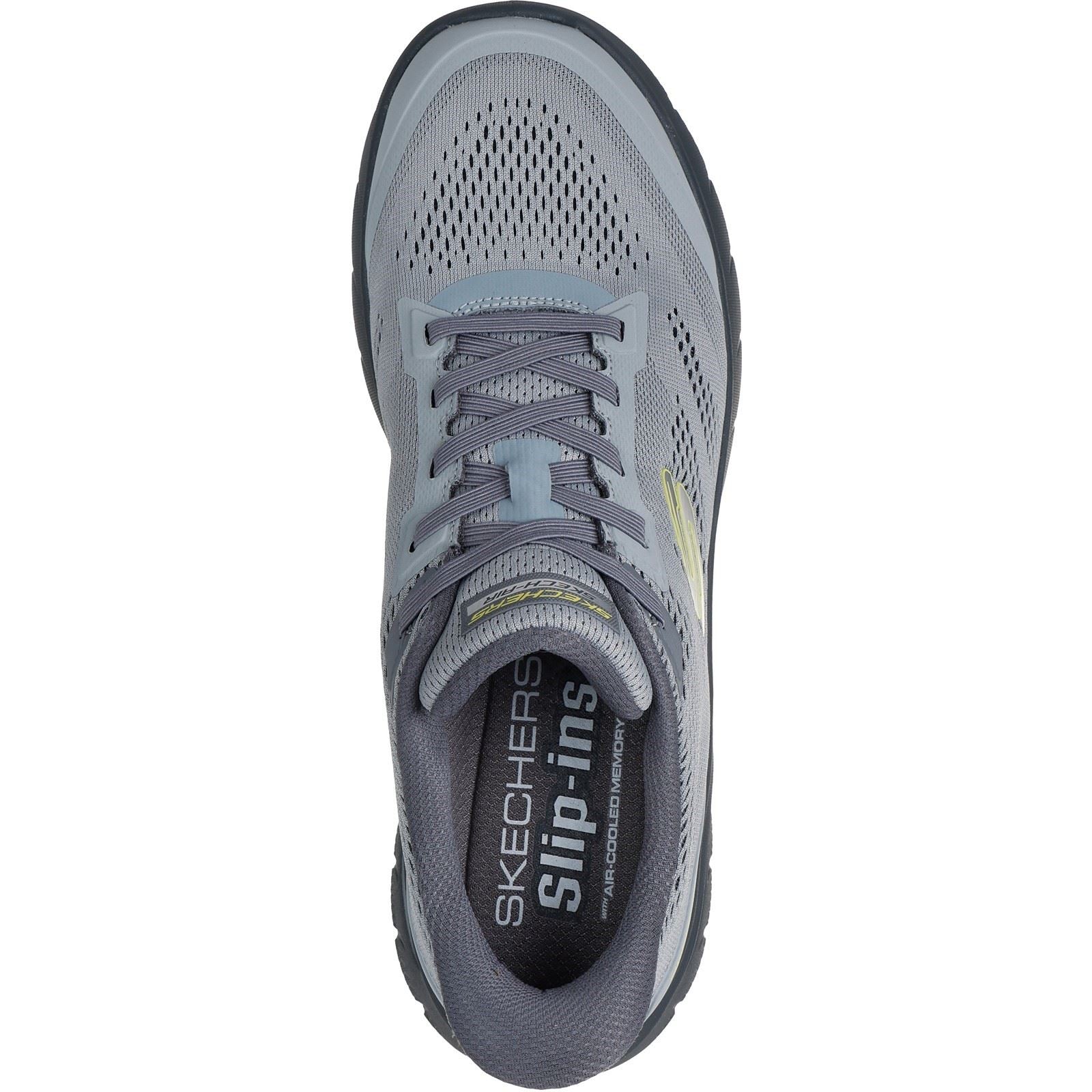Skechers Skech-Air Summits Textile Herren Sneakers In Anthrazit/Limette