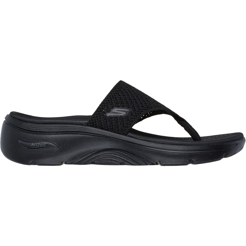 Skechers Go Walk Arch Fit 2.0 Polyester Damen Sandalen In Schwarz