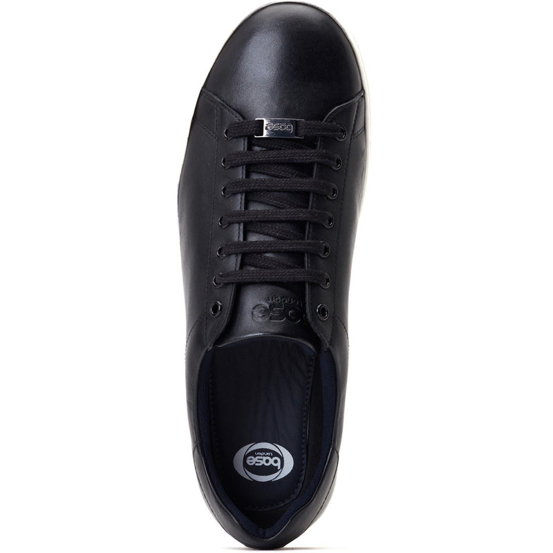 Base London Tucker Schwarze Farbe Ledersneaker Für Herren