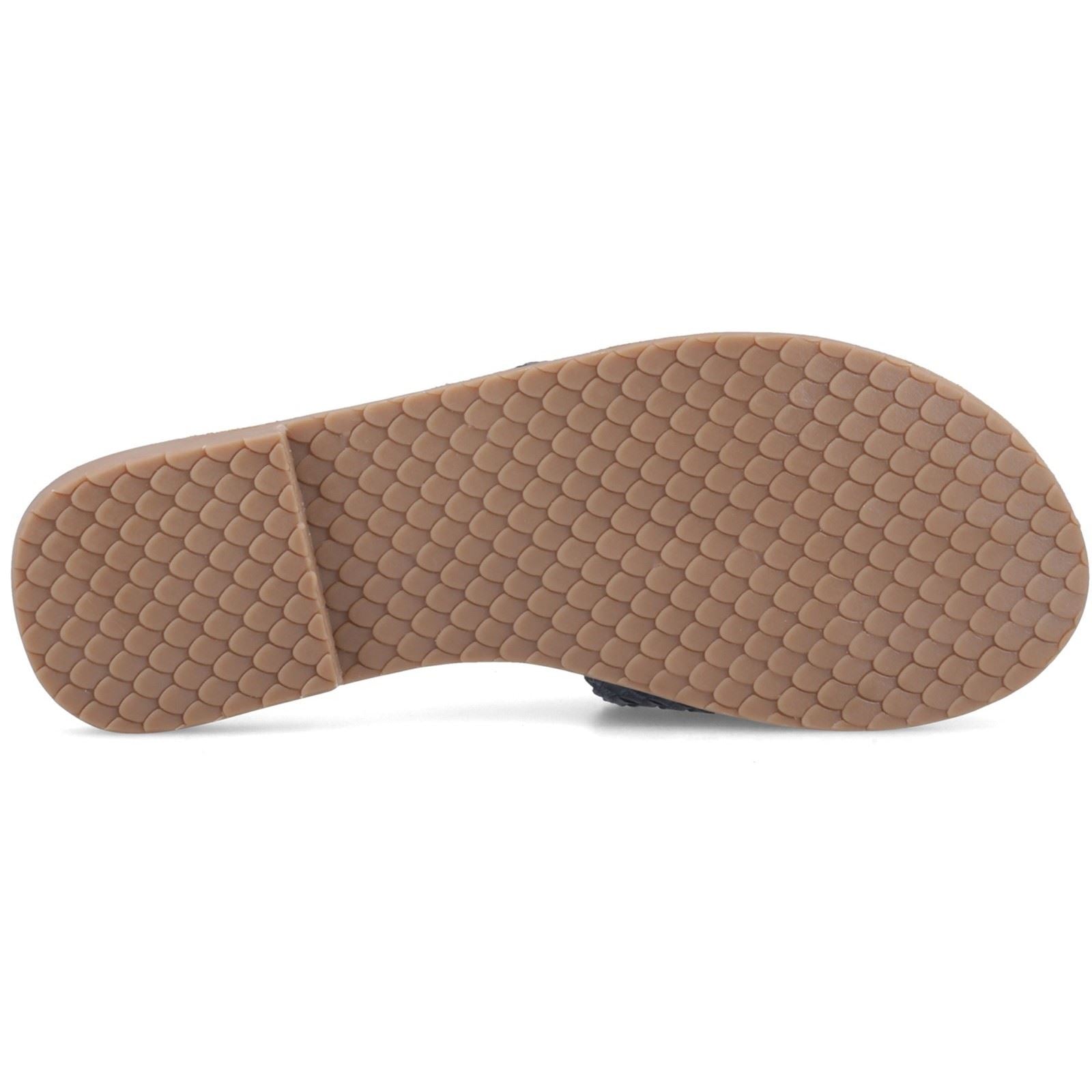 Hush Puppies Hetty Slide Leder Damen Marinefarbene Passform Sandalen
