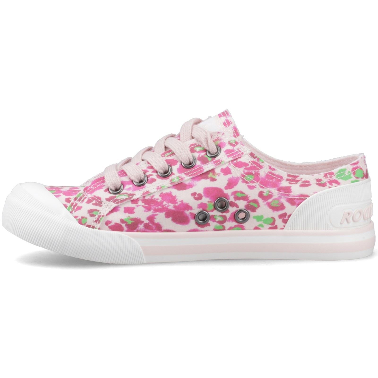 Rocket Dog Jazzin Snap Baumwolle Damen Pink/Mehrfarbige Sneaker