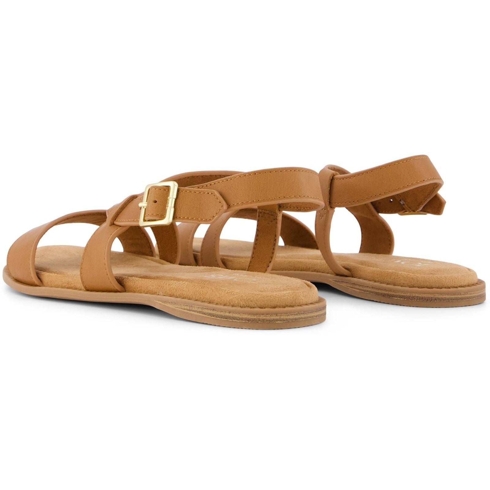 TOMS Mar Leder Damen Braun Zucker Sandalen