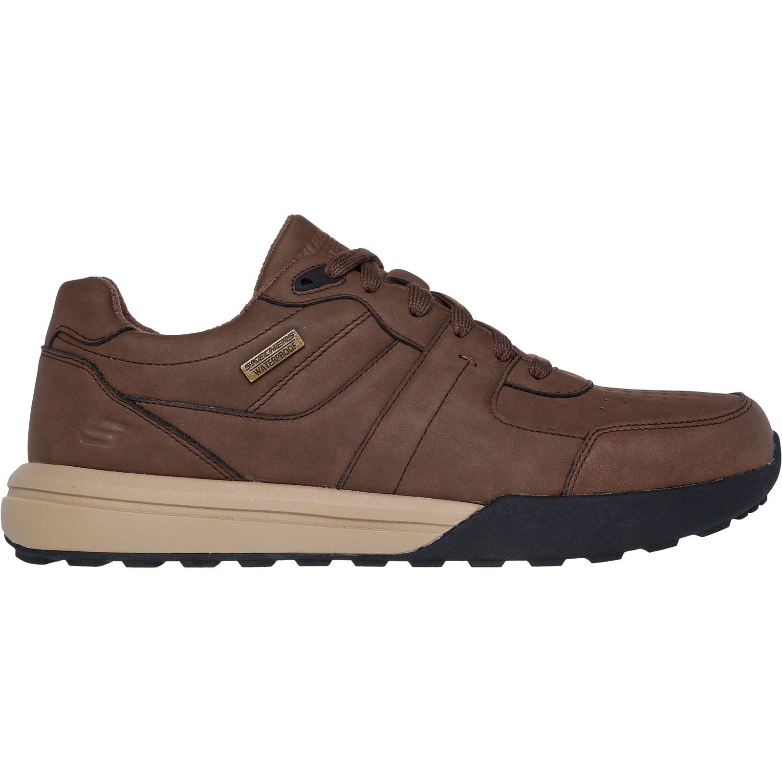 Skechers Netson Gander Synthetik Herren Braun Schnürschuhe
