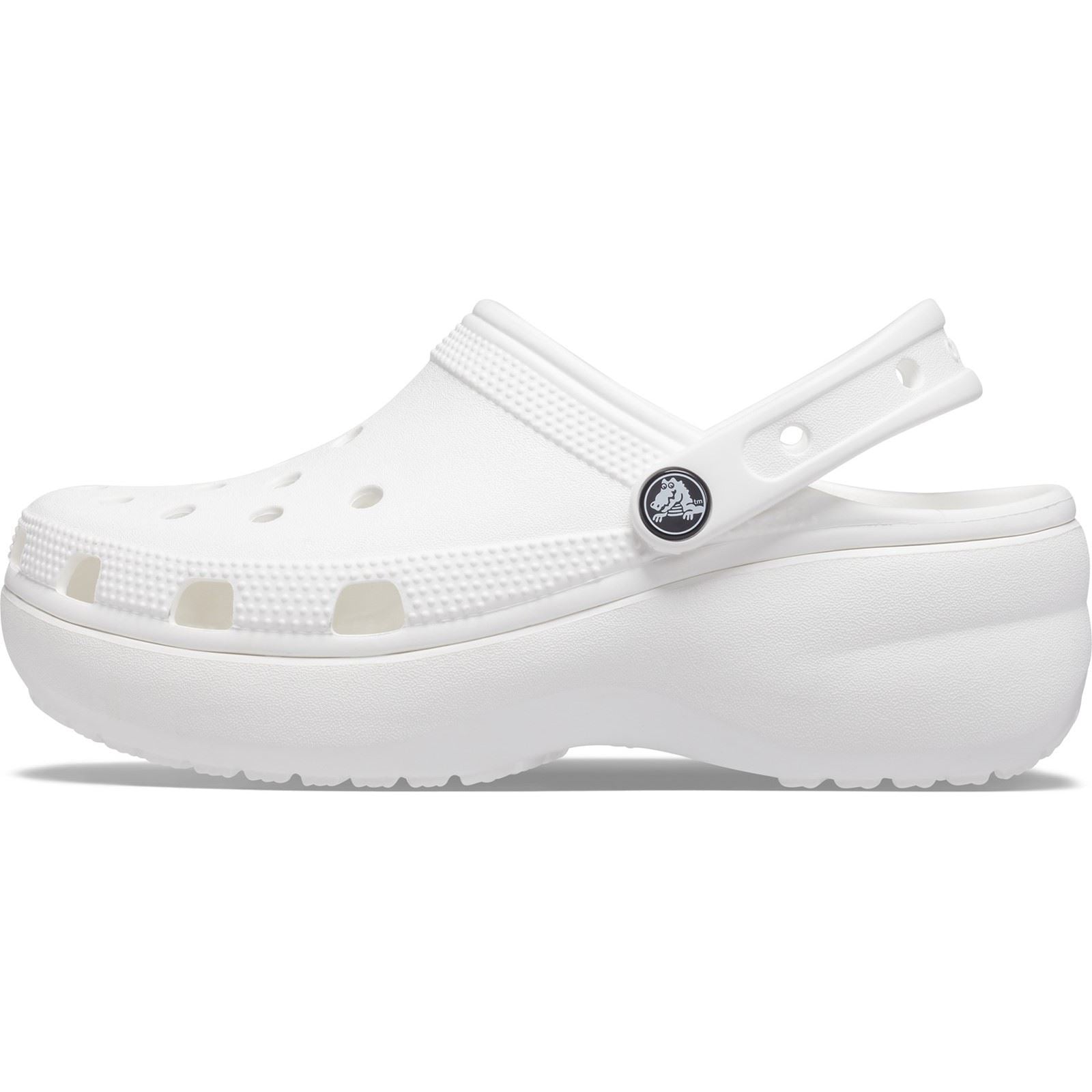 Crocs Classic Platform Damen Clogs Aus Thermoplastischem Material In Weiß