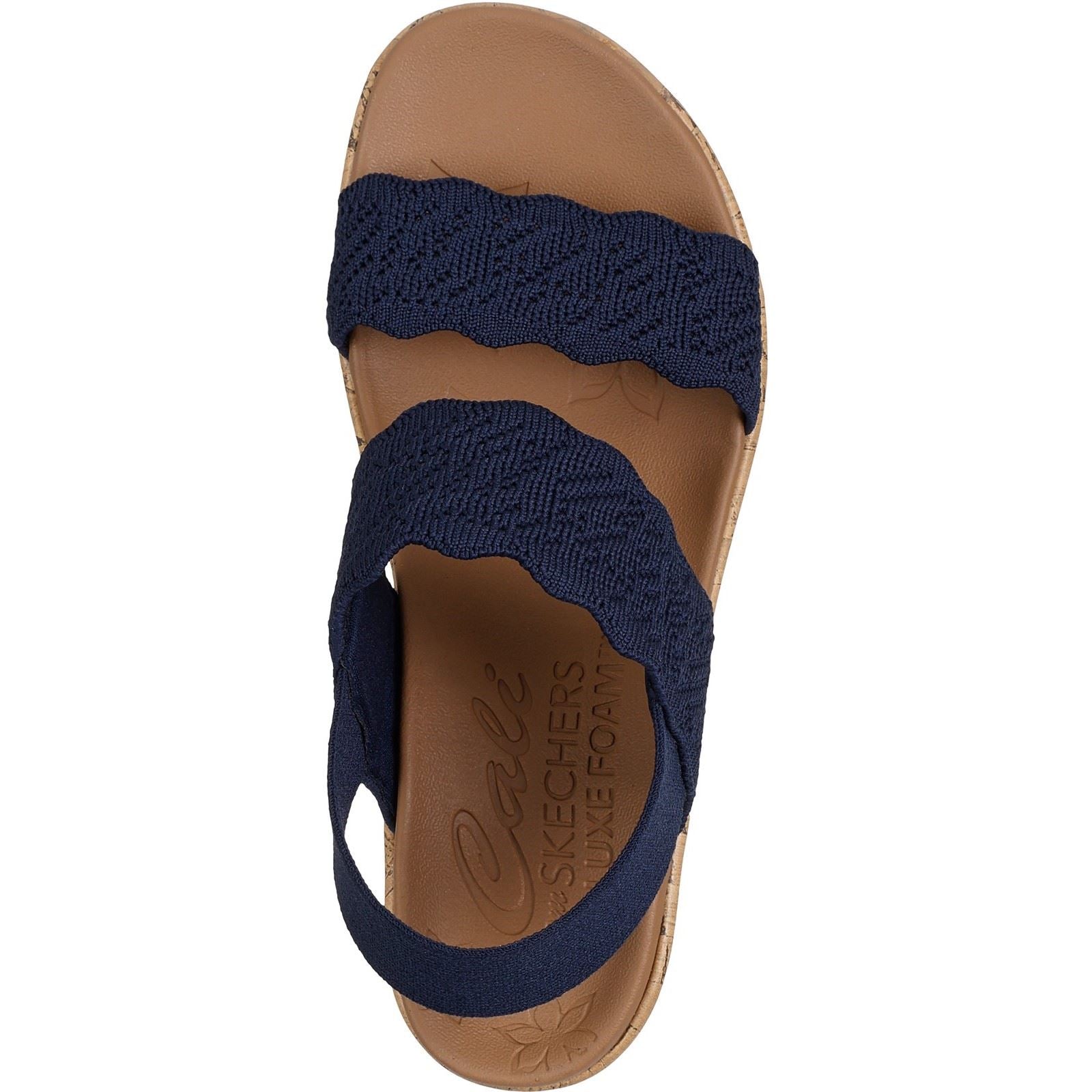 Skechers Beverlee Timeless Touch Damen Textil Sandalen In Marineblau
