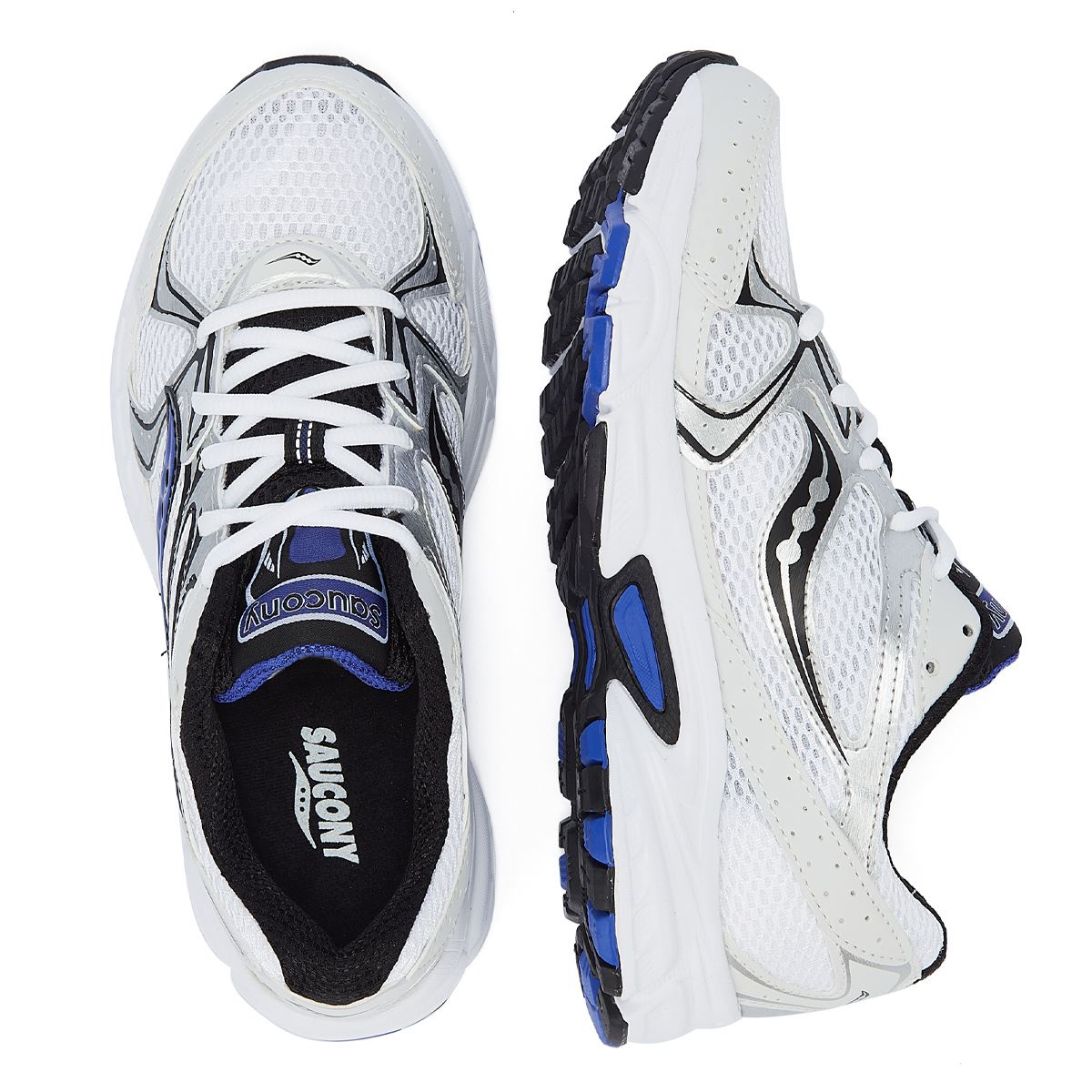 Saucony Ride Millenium Weiß/Blaue Turnschuhe