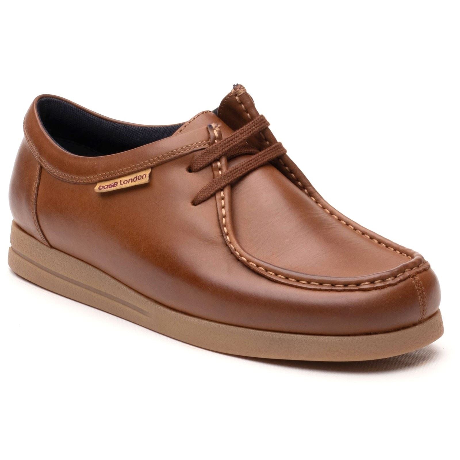 Base London Koko Leder Herren Tan Mokassins Schuhe