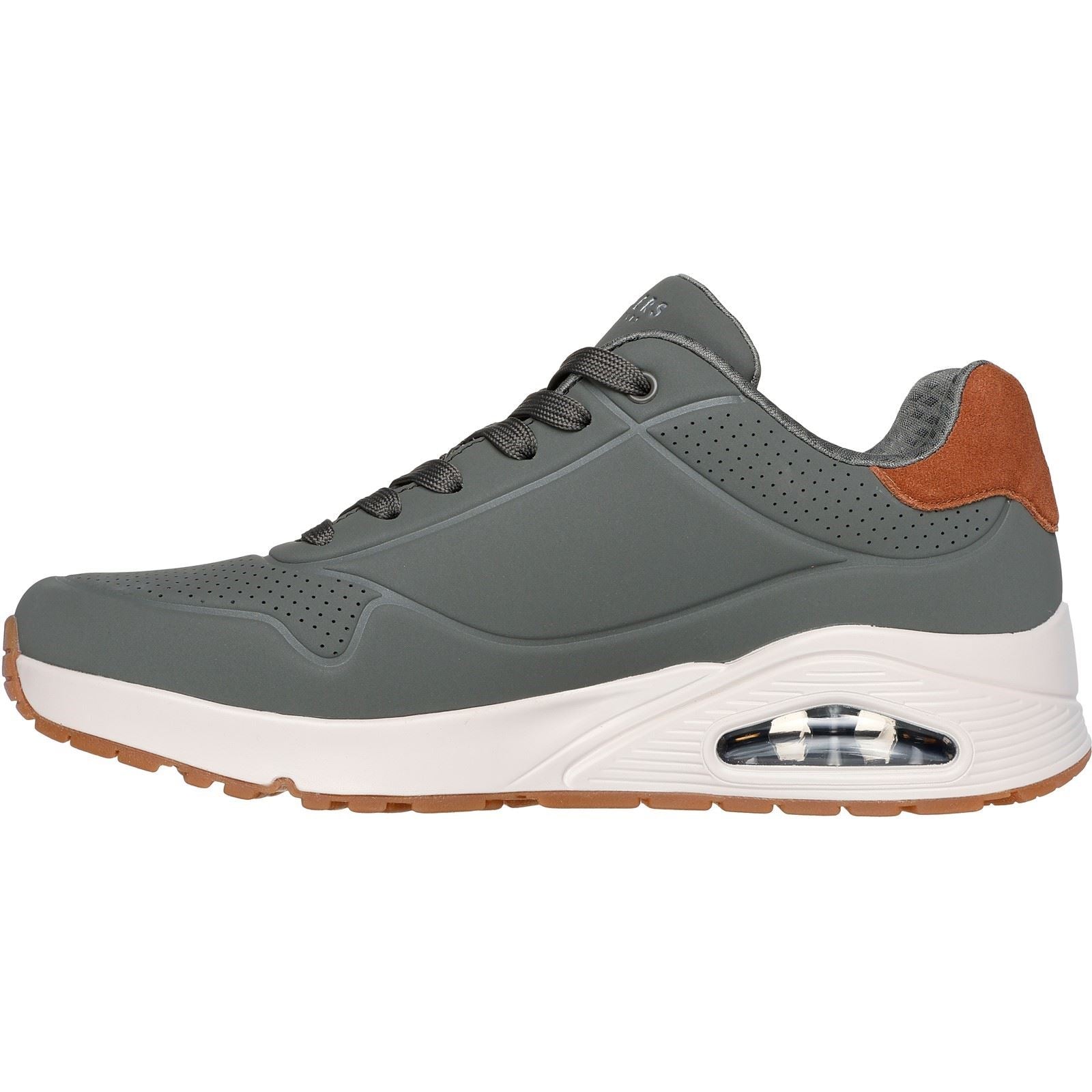 Skechers Uno Suited On Air Synthetische Herren-Oliven-Sneakers