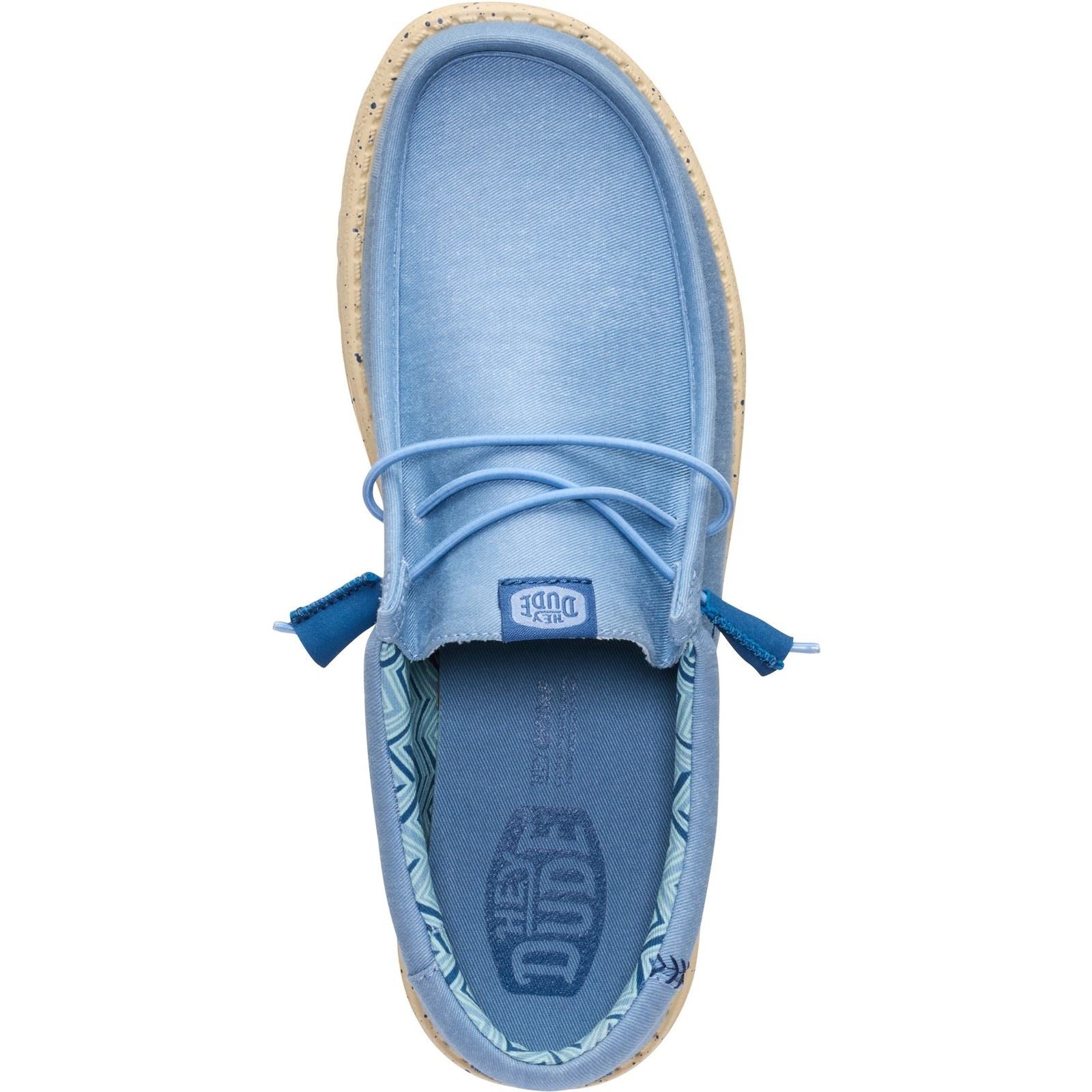 HEYDUDE Wally Stretch Canvas Textil Herren Ausgebleichte Denim/Boulder Freizeitschuhe