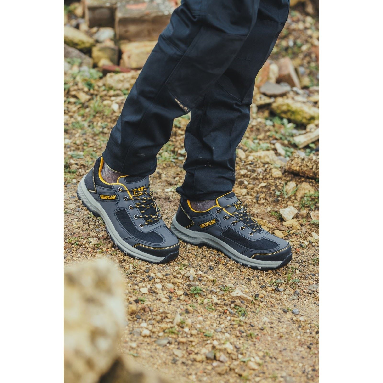 Caterpillar Elmore Low Synthetische Graue Sicherheitsausführung Schuhe