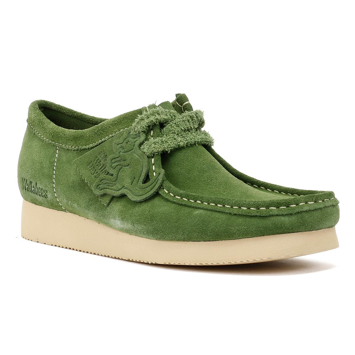 Clarks Originals Wallabee Day Herren Wildleder Schnürschuhe In Grün
