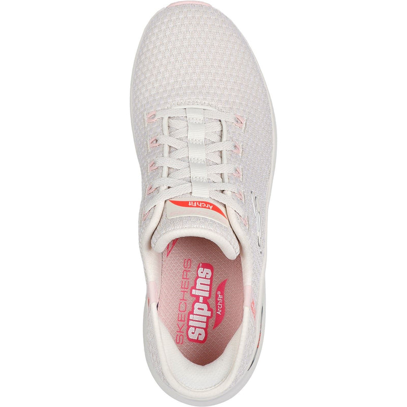 Skechers Arch Fit 2.0 Good Energy Textile Damen Sneaker In Natürlichen/Mehrfarbigen Tönen