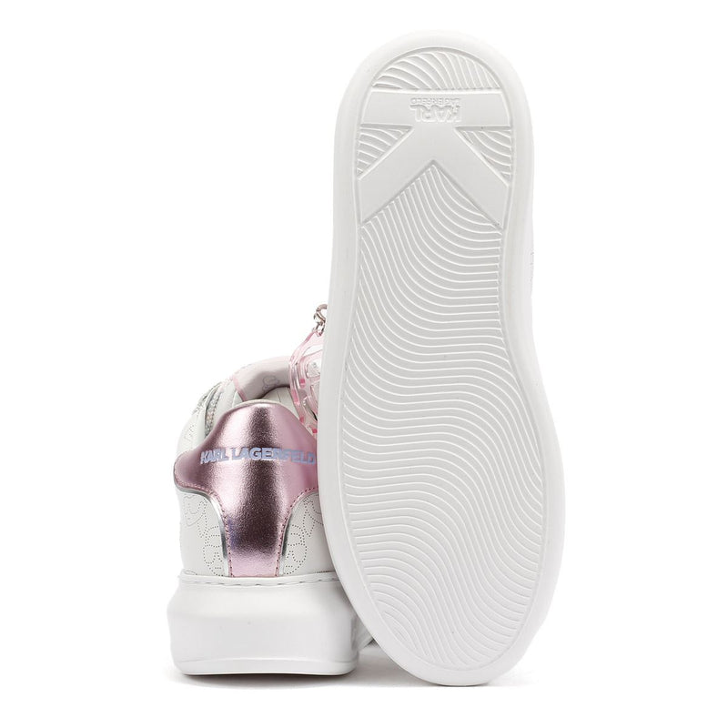 Karl Lagerfeld Kapri NFT Plexi Pendant Damen Sneaker Aus Weißem Leder