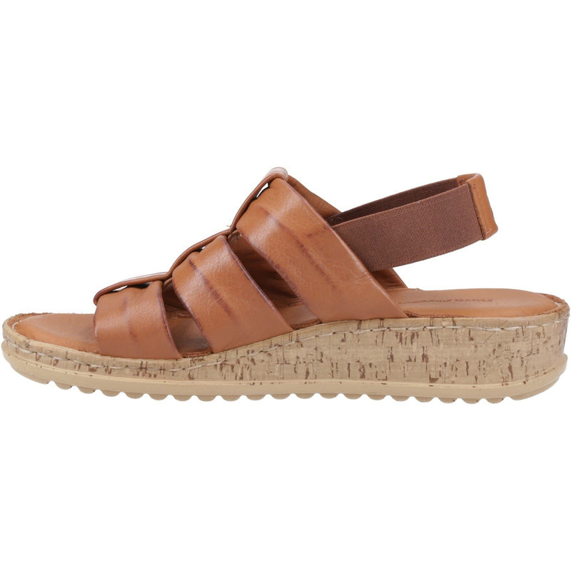 Hush Puppies Eden Wide Fit Damen Sandalen Aus Leder In Tan
