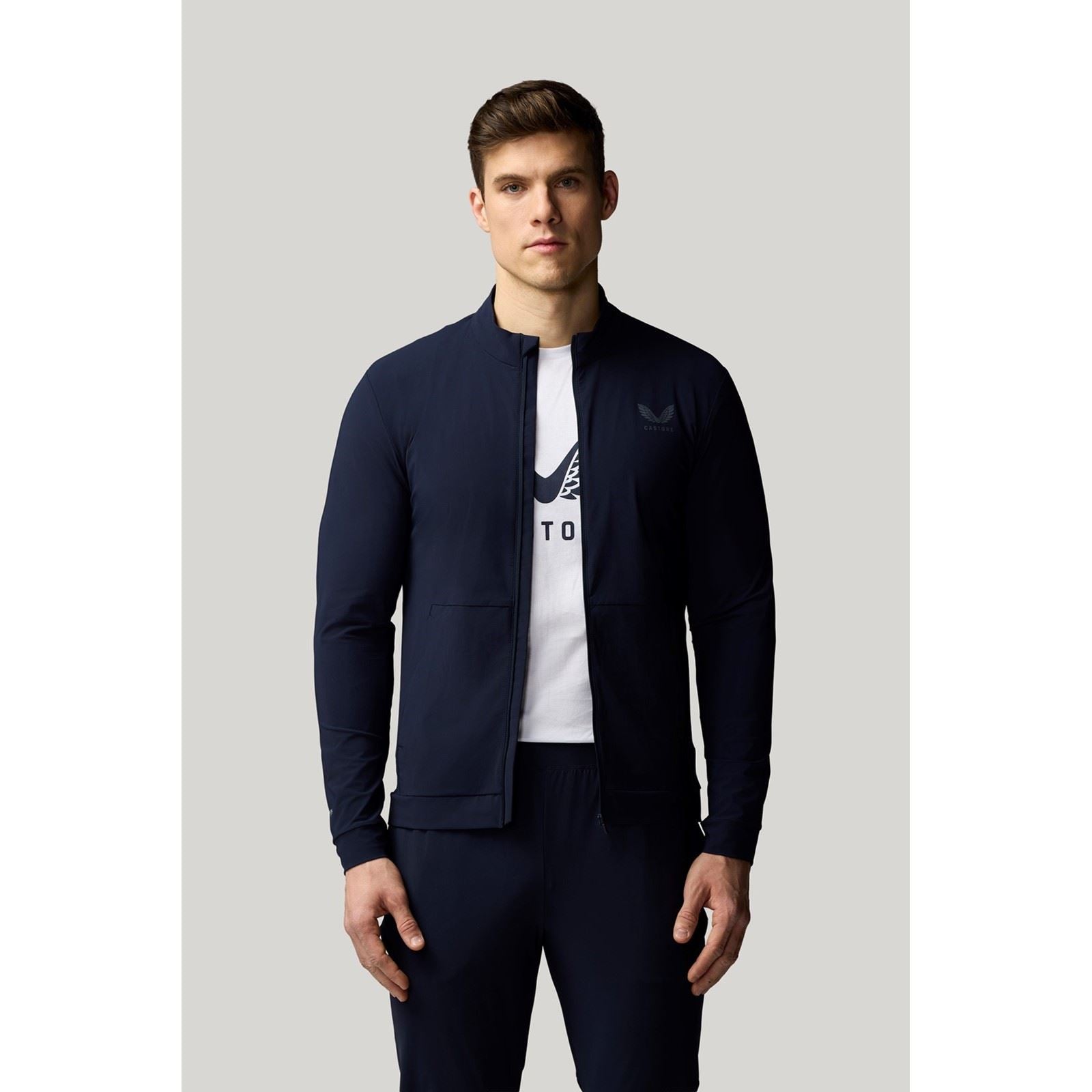 Castore Tech Training Herren Blaue Trainingsjacken