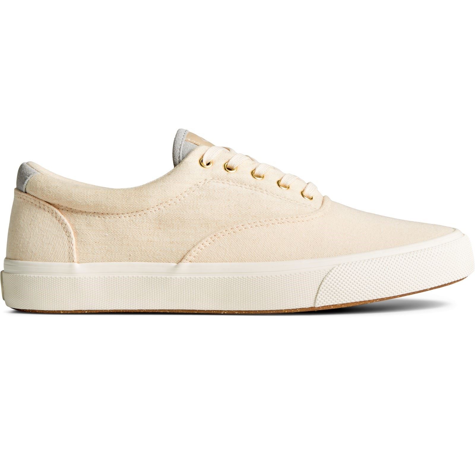 Sperry Men's SeaCycled Striper II CVO Baumwoll-Herren-Natursneakers