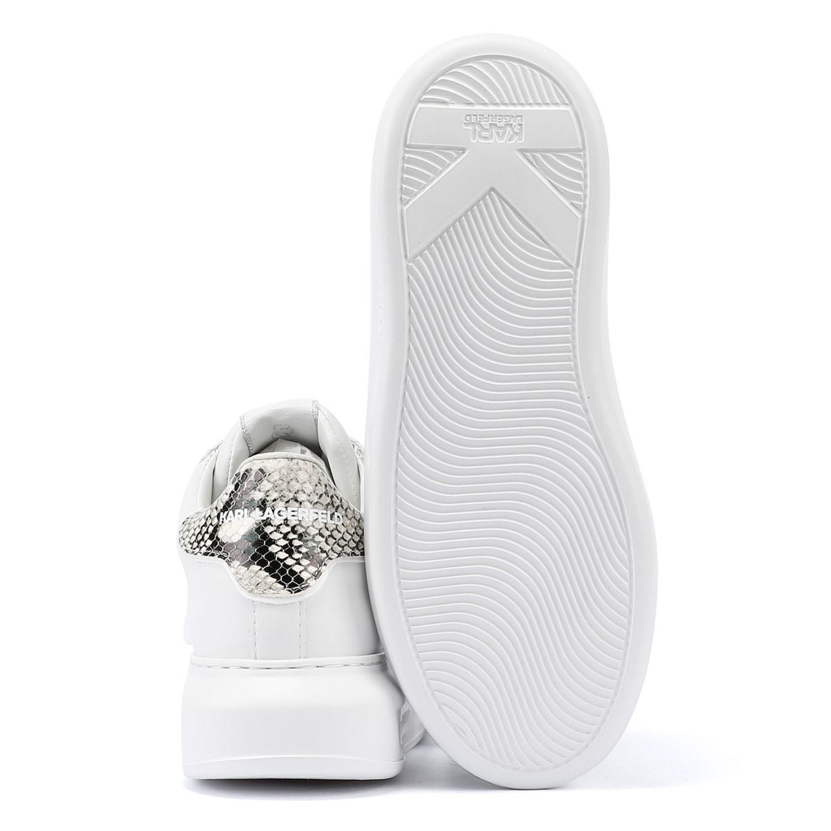 Karl Lagerfeld Kapri NFT Lo Lace Leder Damensneaker In Weiß