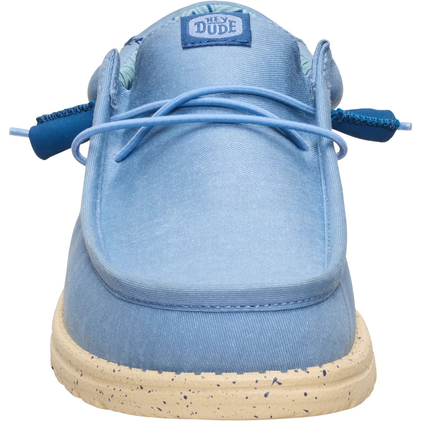 HEYDUDE Wally Stretch Canvas Textil Herren Ausgebleichte Denim/Boulder Freizeitschuhe