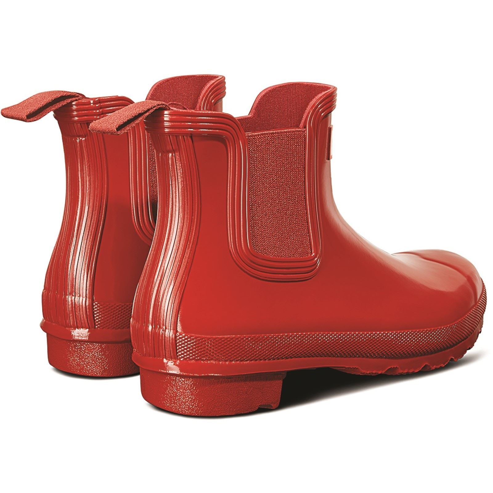 Hunter Original Chelsea Gloss Gummistiefel Für Damen In Militärrot
