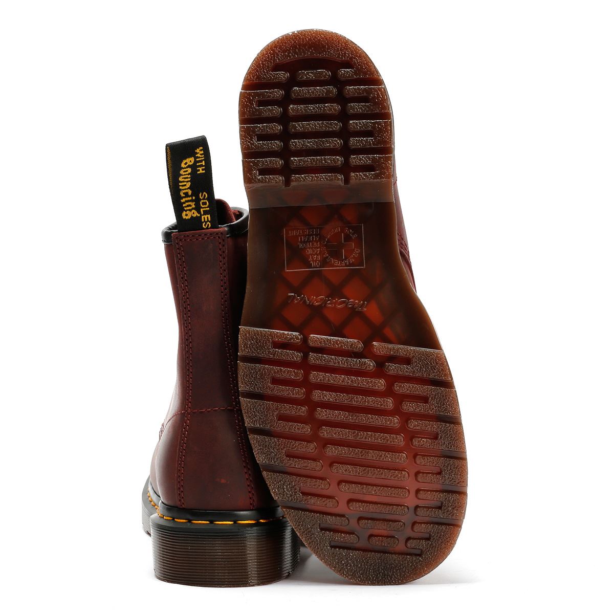 Dr. Martens 1460 Crazy Horse Lederrote Stiefel