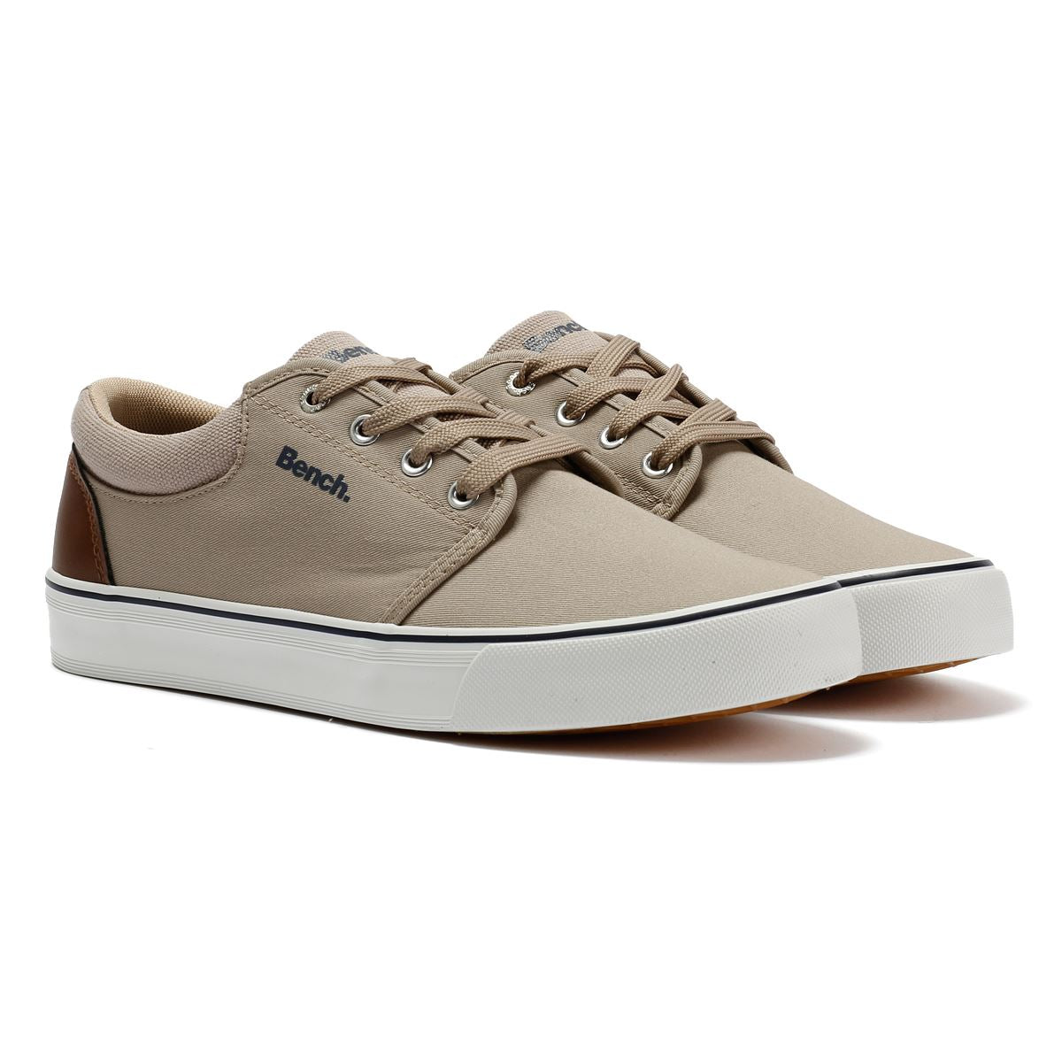 Bench Donnie Leinen Herren Sneakers In Beige