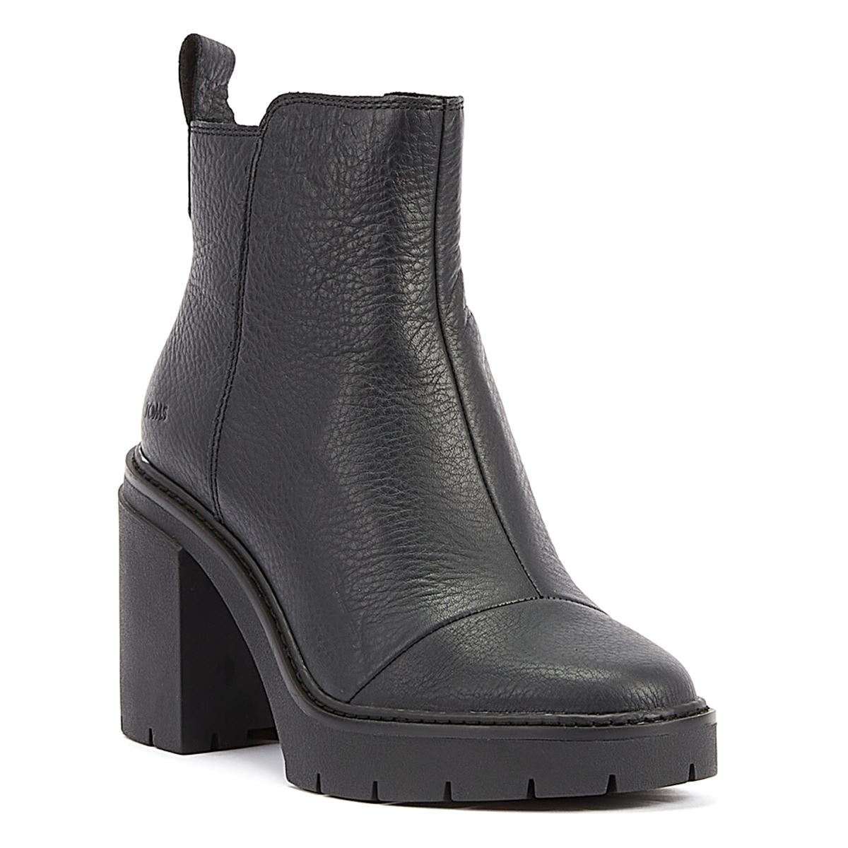 TOMS Lederstiefel Für Damen In Schwarz