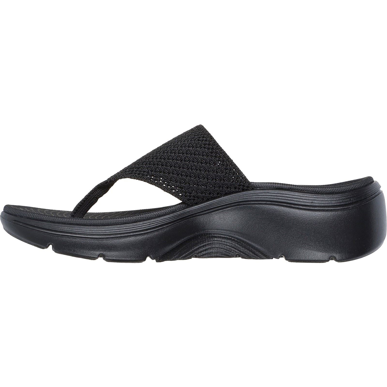 Skechers Go Walk Arch Fit 2.0 Polyester Damen Sandalen In Schwarz