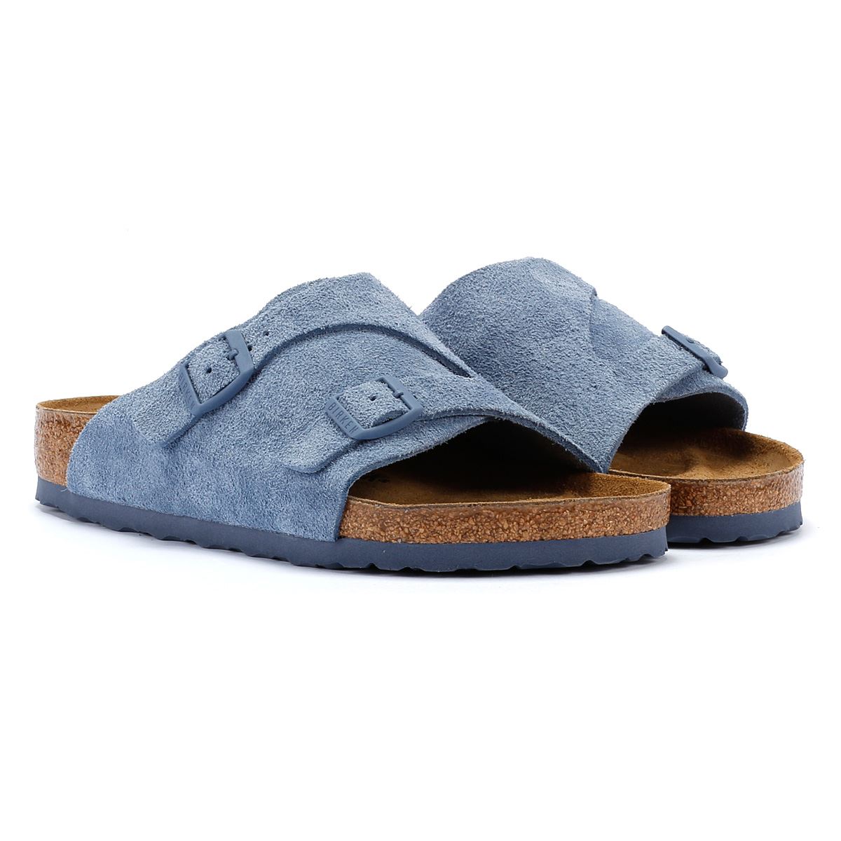 Birkenstock Zurich Elementarblaue Wildledersandalen