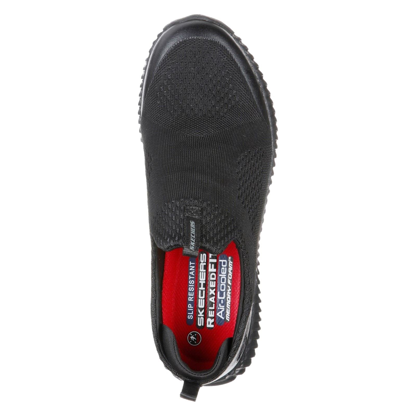 Skechers Workwear Cessnock Textile Herrenschwarze Sneakers