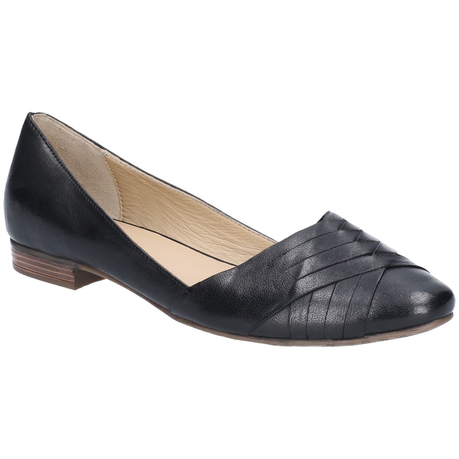 Hush Puppies Marley Ballerina Leder Damen Schwarze Flats