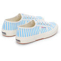 Superga 2750 Stripes Print Baumwoll Damensneaker In Off White/Azure