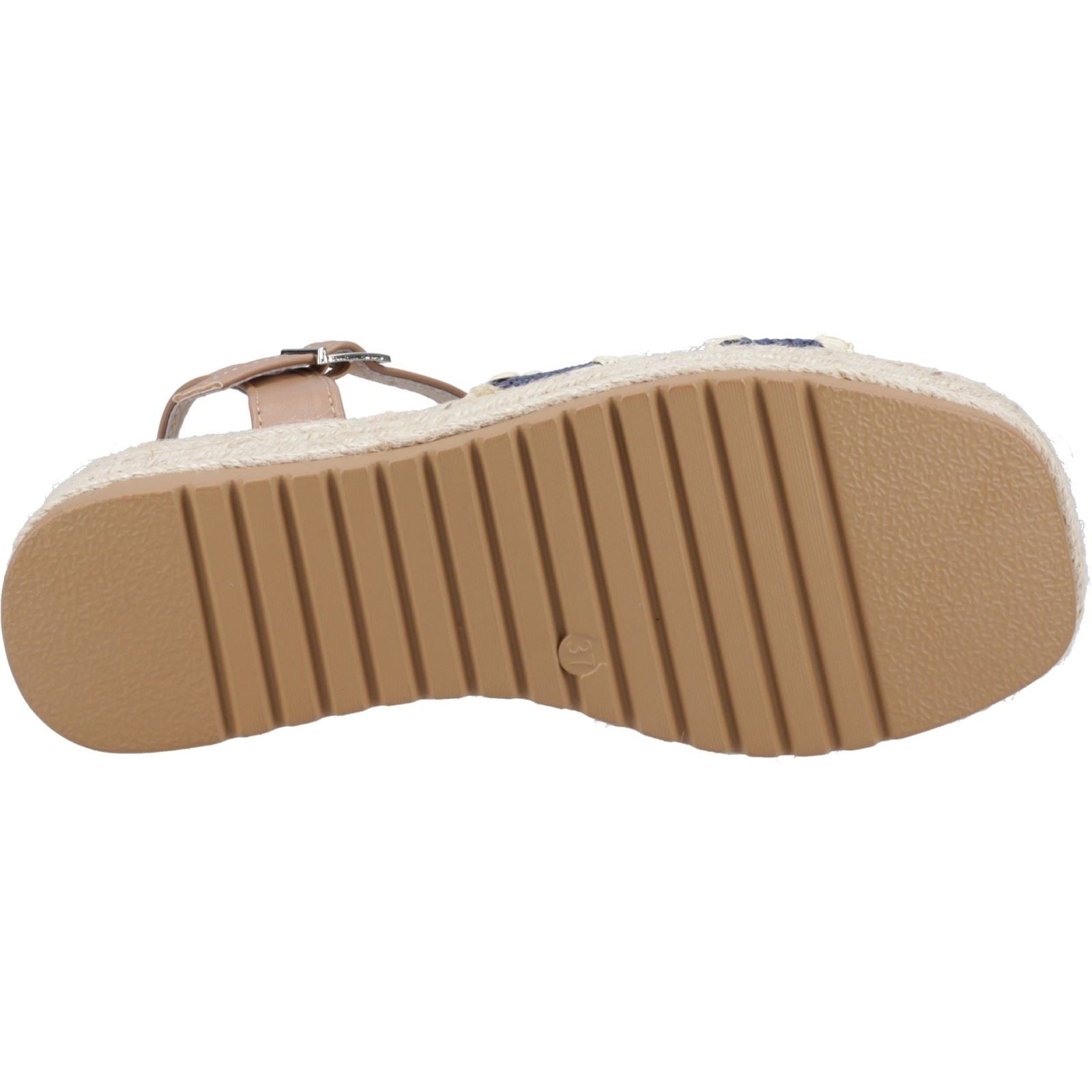 Hush Puppies Jemma Espadrille Damen Sandalen Aus Polyurethan In Marineblau