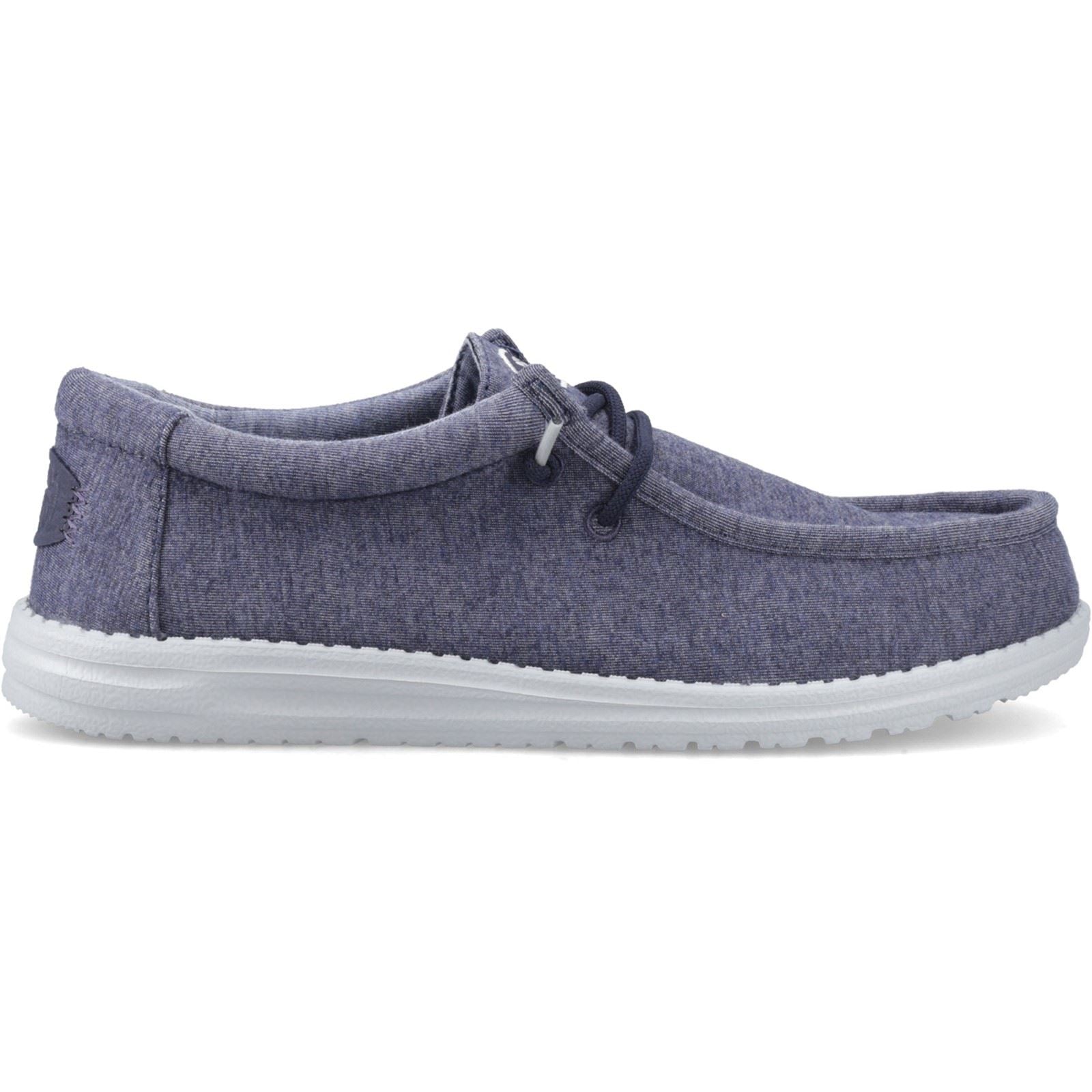 HEYDUDE Wally Stretch Jersey Baumwoll Herren Marineblau Mokassins Schuhe