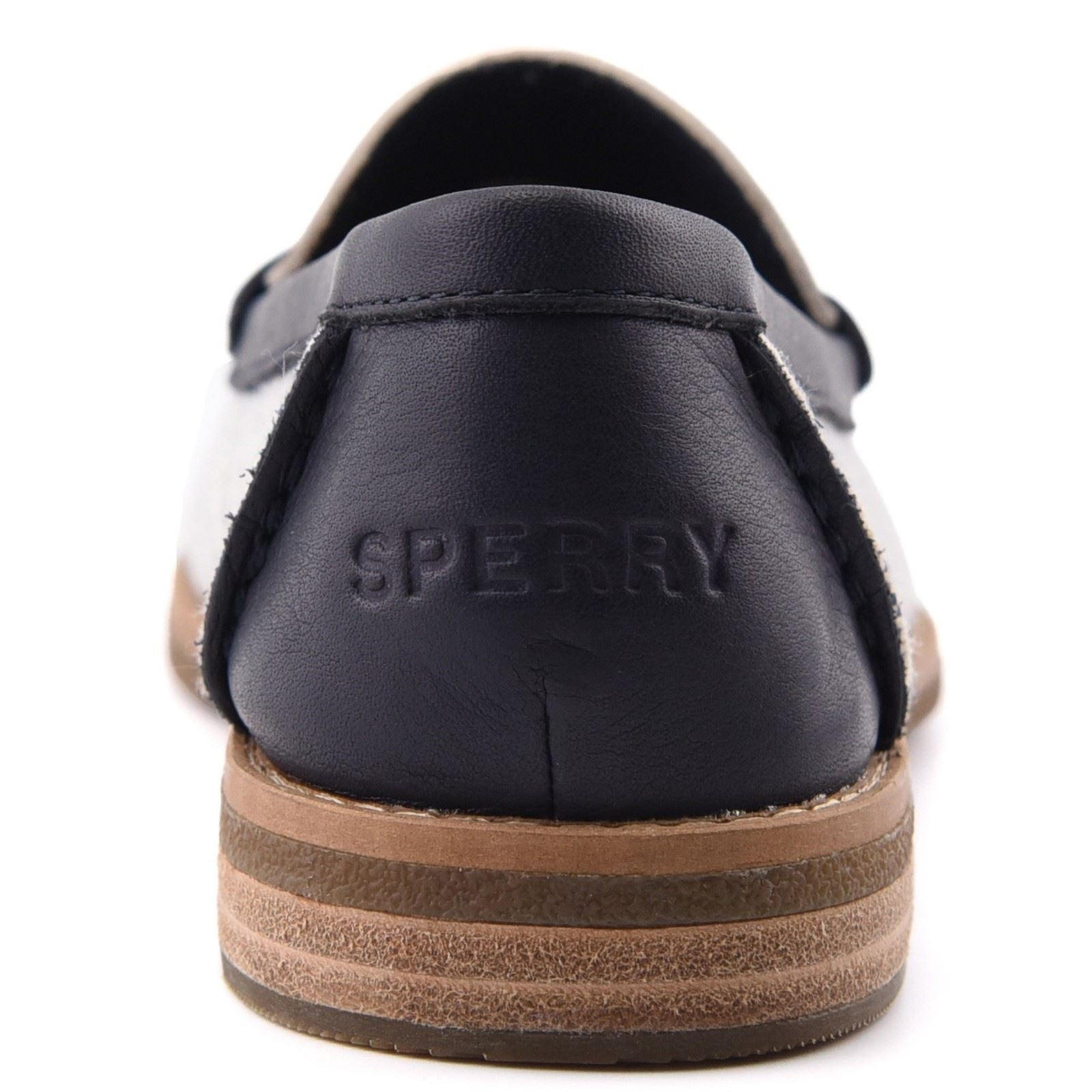 Sperry Port Driving Textil Damen Weiß/Navy Loafer