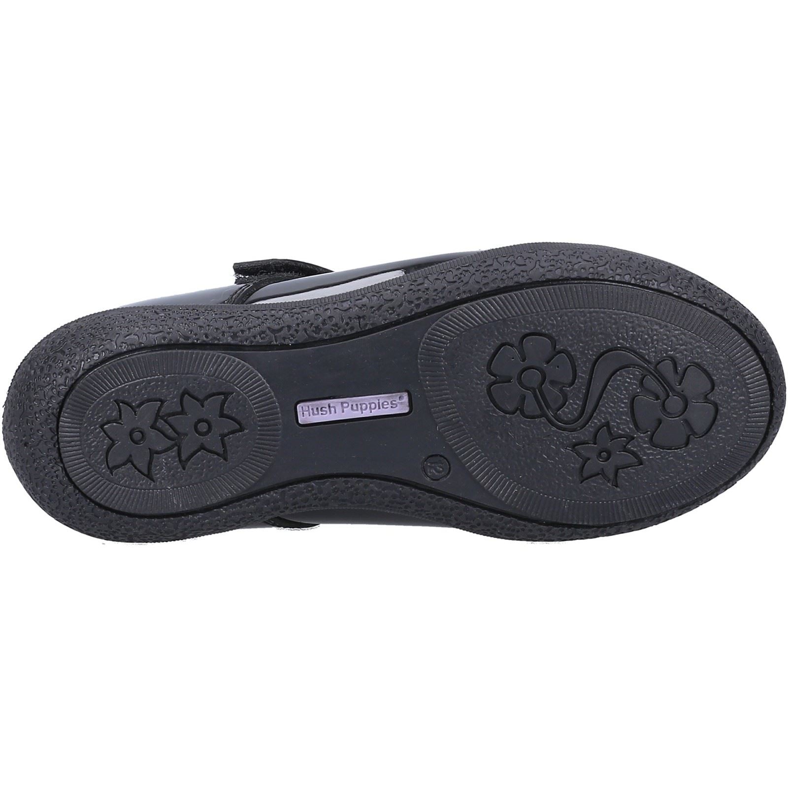Hush Puppies ROSANNA PATENT JUNIOR Mädchenschuhe Aus Schwarzem Leder