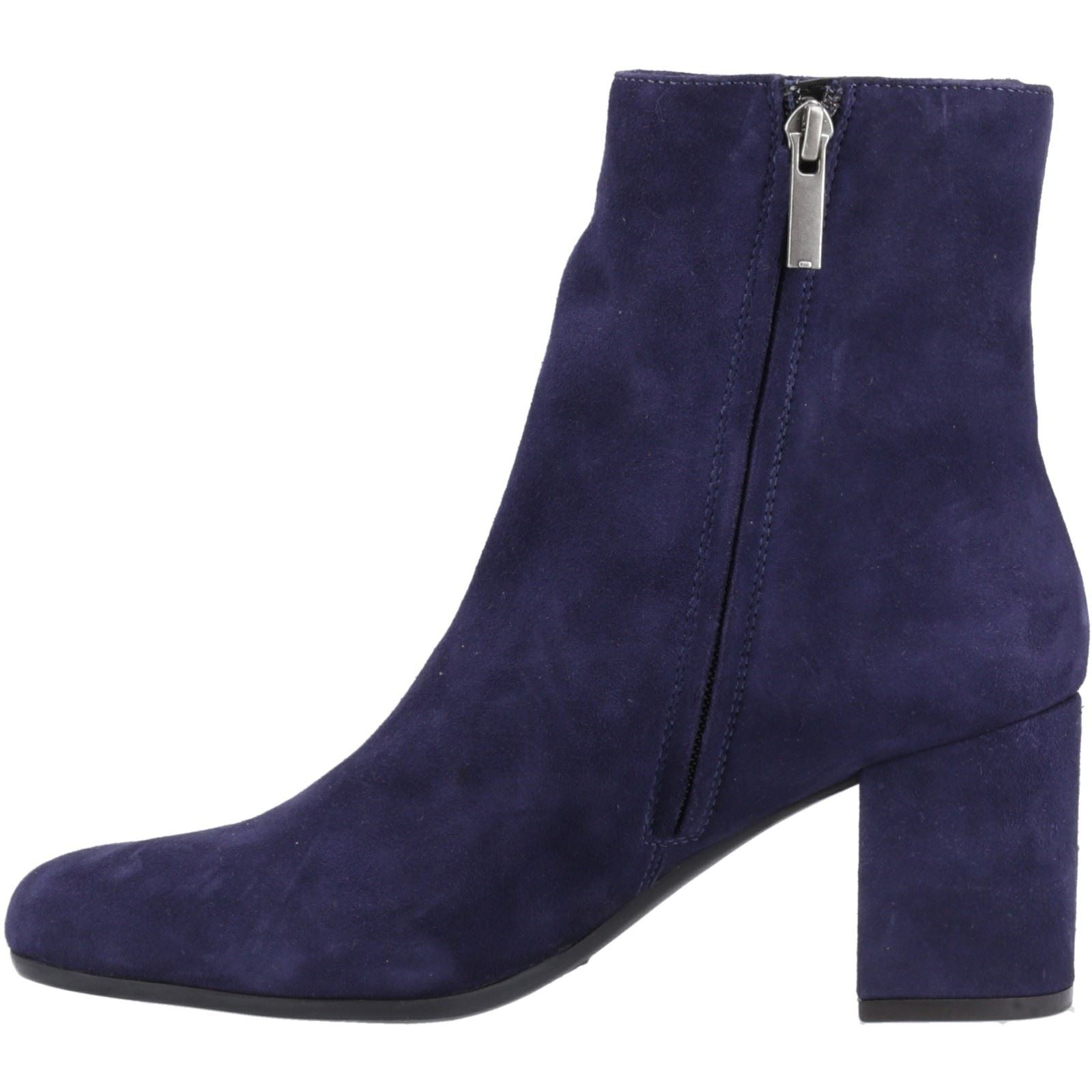 Hush Puppies Octavia Damen Wildleder Navy Stiefeletten mit Absatz