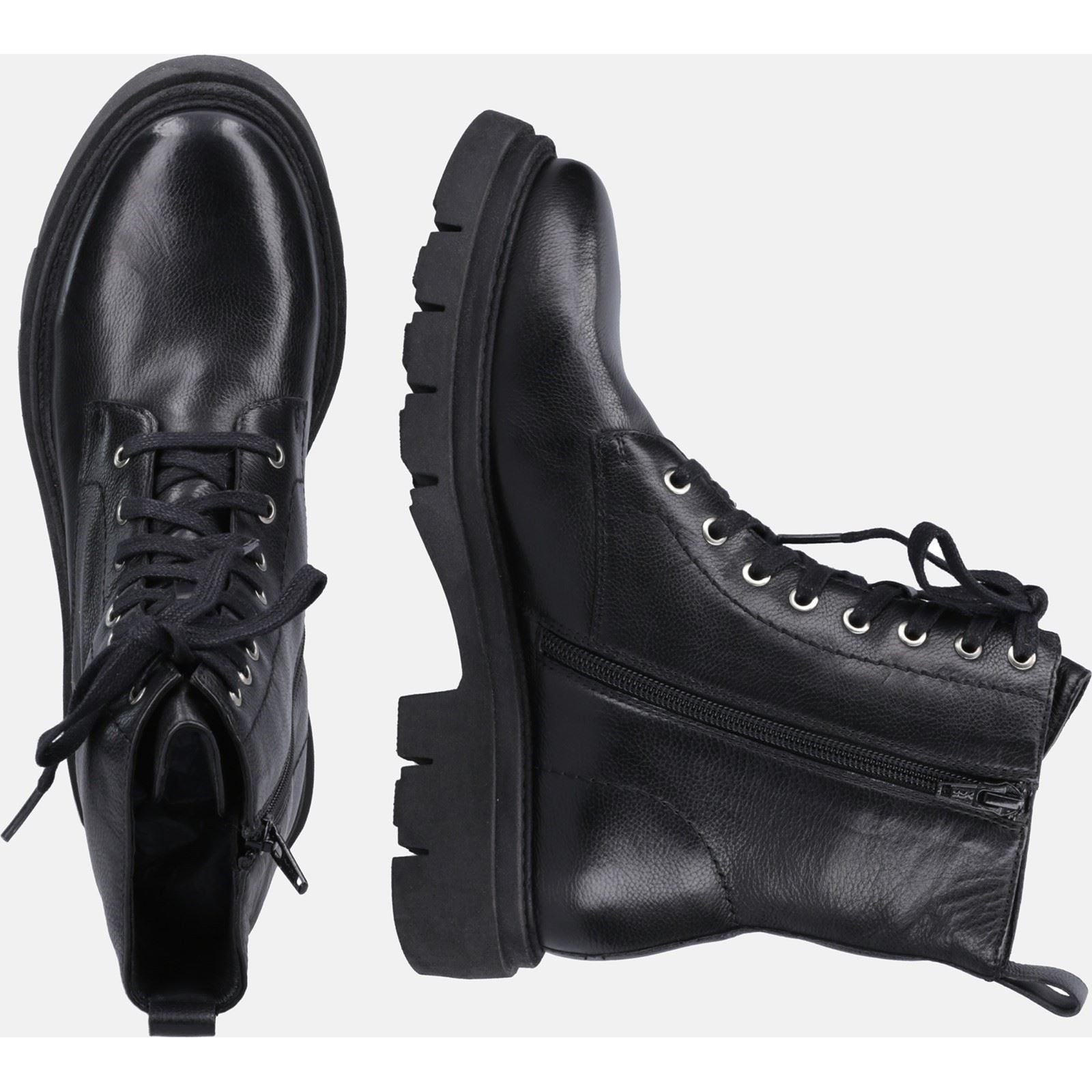 Hush Puppies Rhea Damenlederstiefel In Schwarz