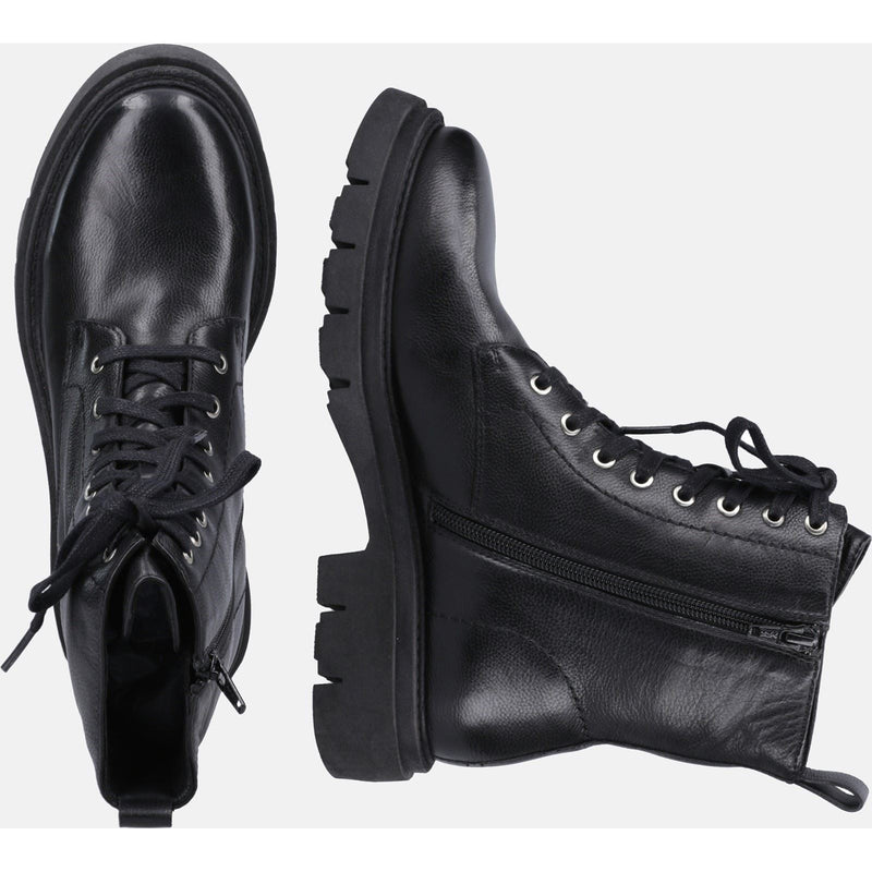 Hush Puppies Rhea Damenlederstiefel In Schwarz