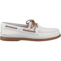 Sperry Authentic 2 Eye Herren Bootsschuhe Aus Leder In Weiß/Gummi