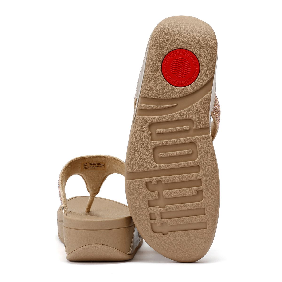 FitFlop Lulu Crystal Damen Beige Sandalen