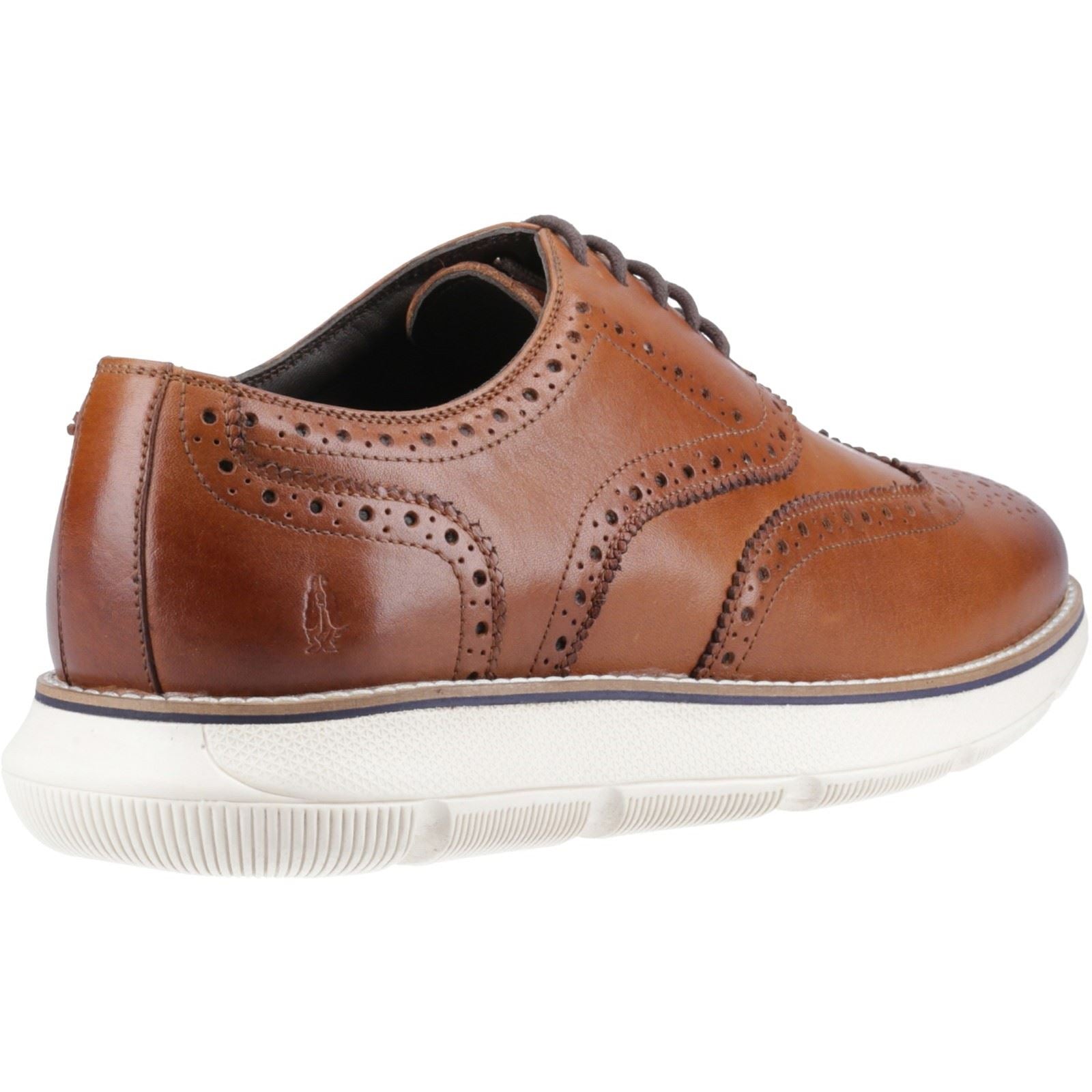 Hush Puppies Zach Herrenschuhe aus Leder in Tan/Weiß mit Lochmuster