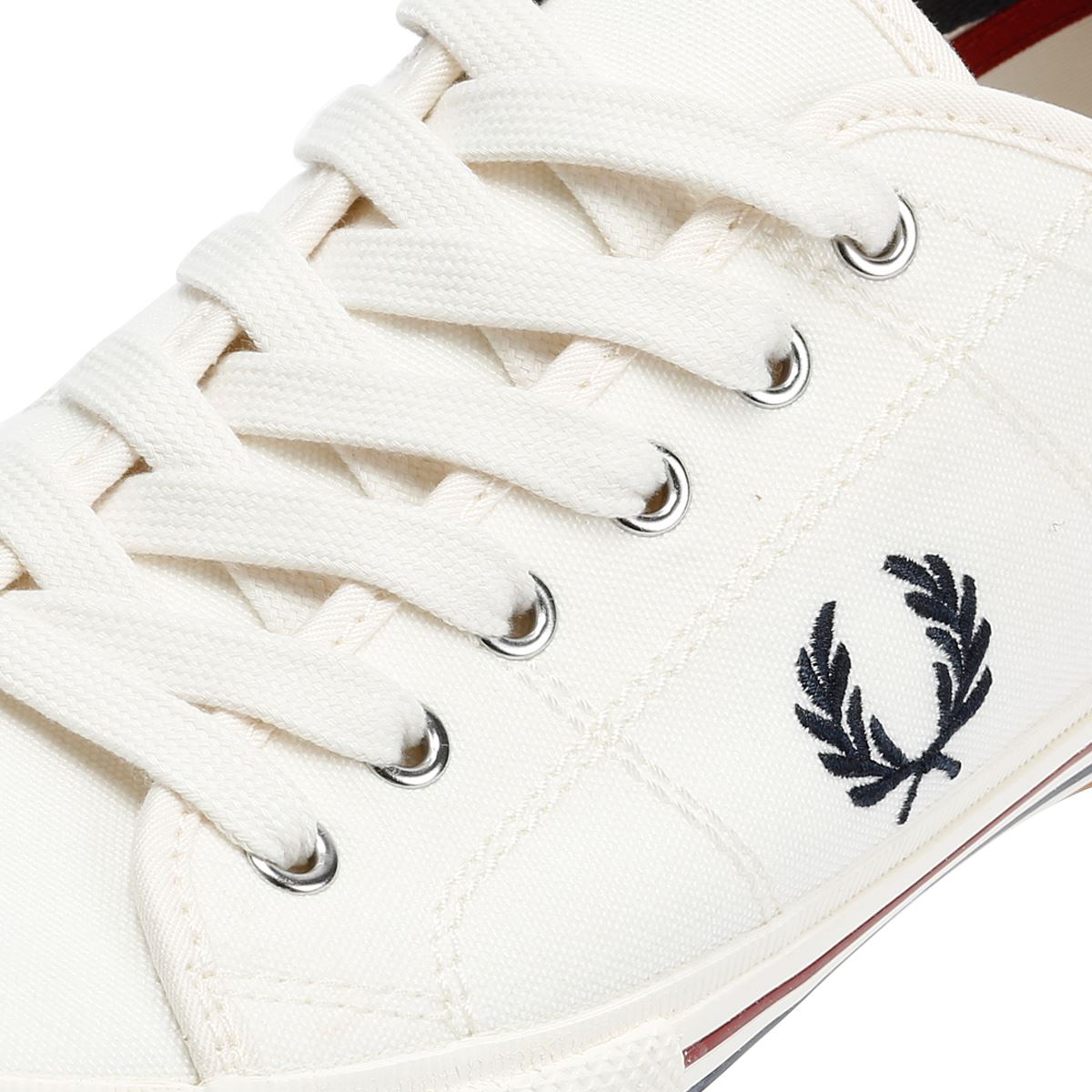 Fred Perry B708 Vintage Tennis Leinen Herren Weiße Sneakers