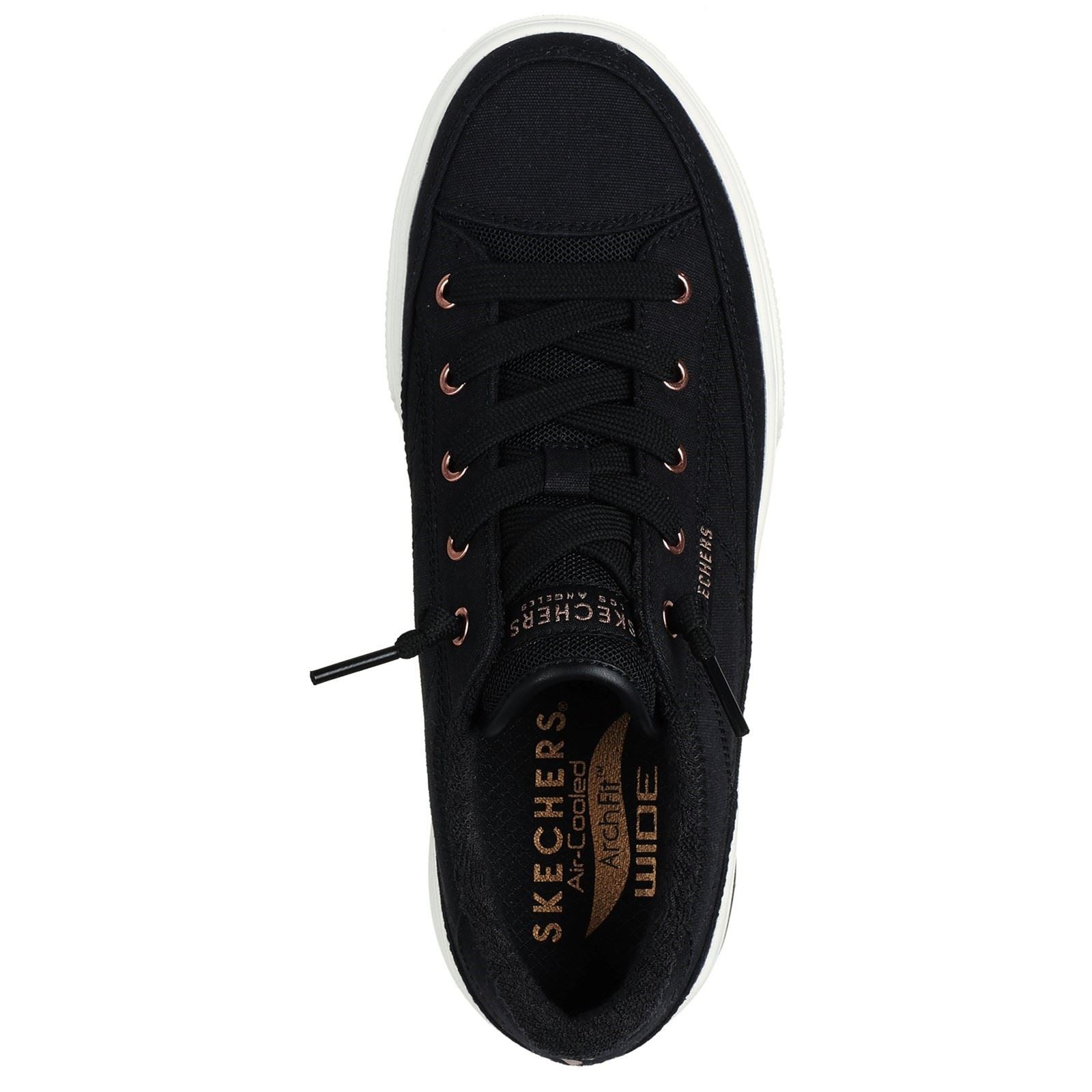 Skechers Arch Fit Arcade - Meet Ya There Textile Damen Schwarz Sneaker