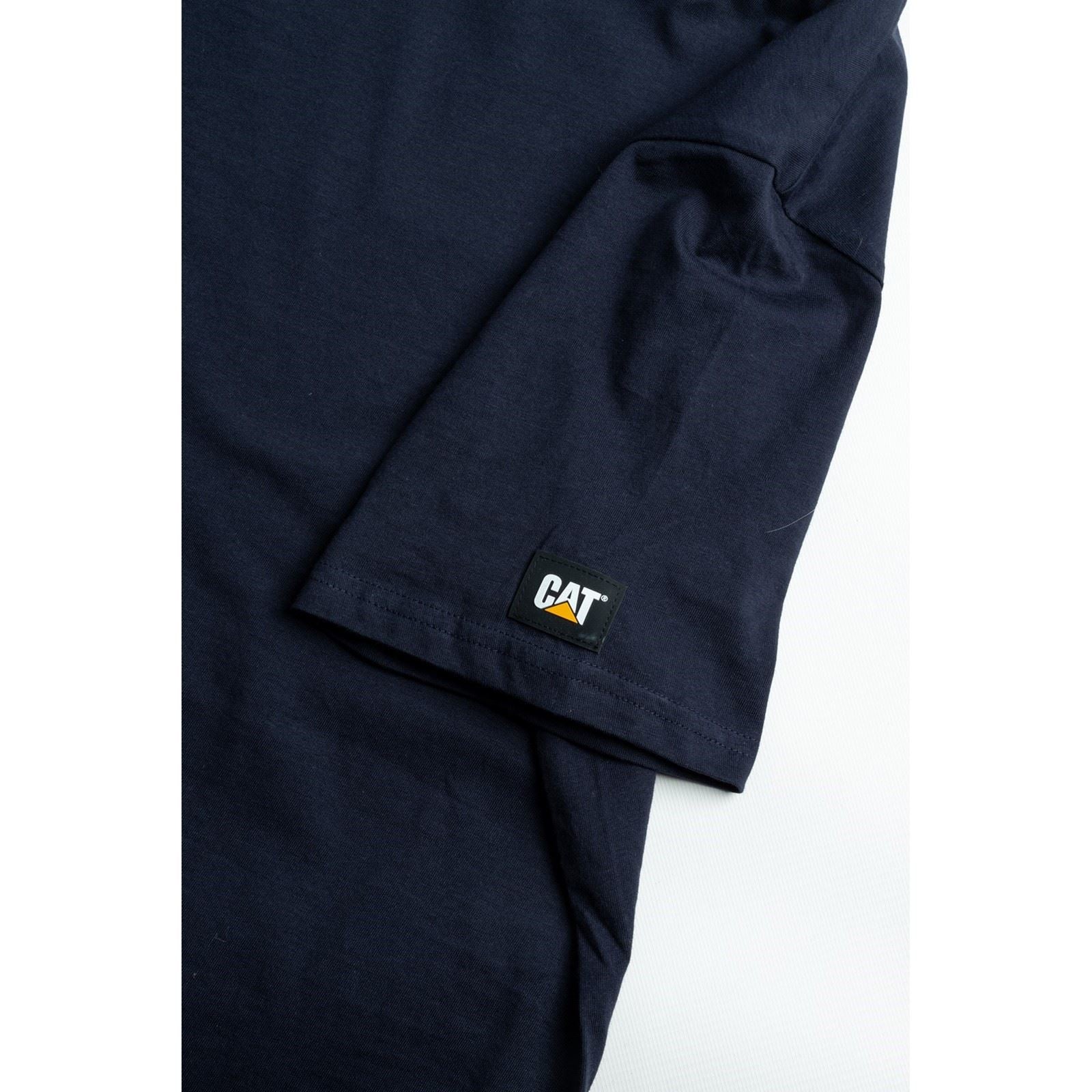 Caterpillar Essentials Short Sleeve Baumwoll Herrenblaue T-Shirts Mit Kurzen Ärmeln