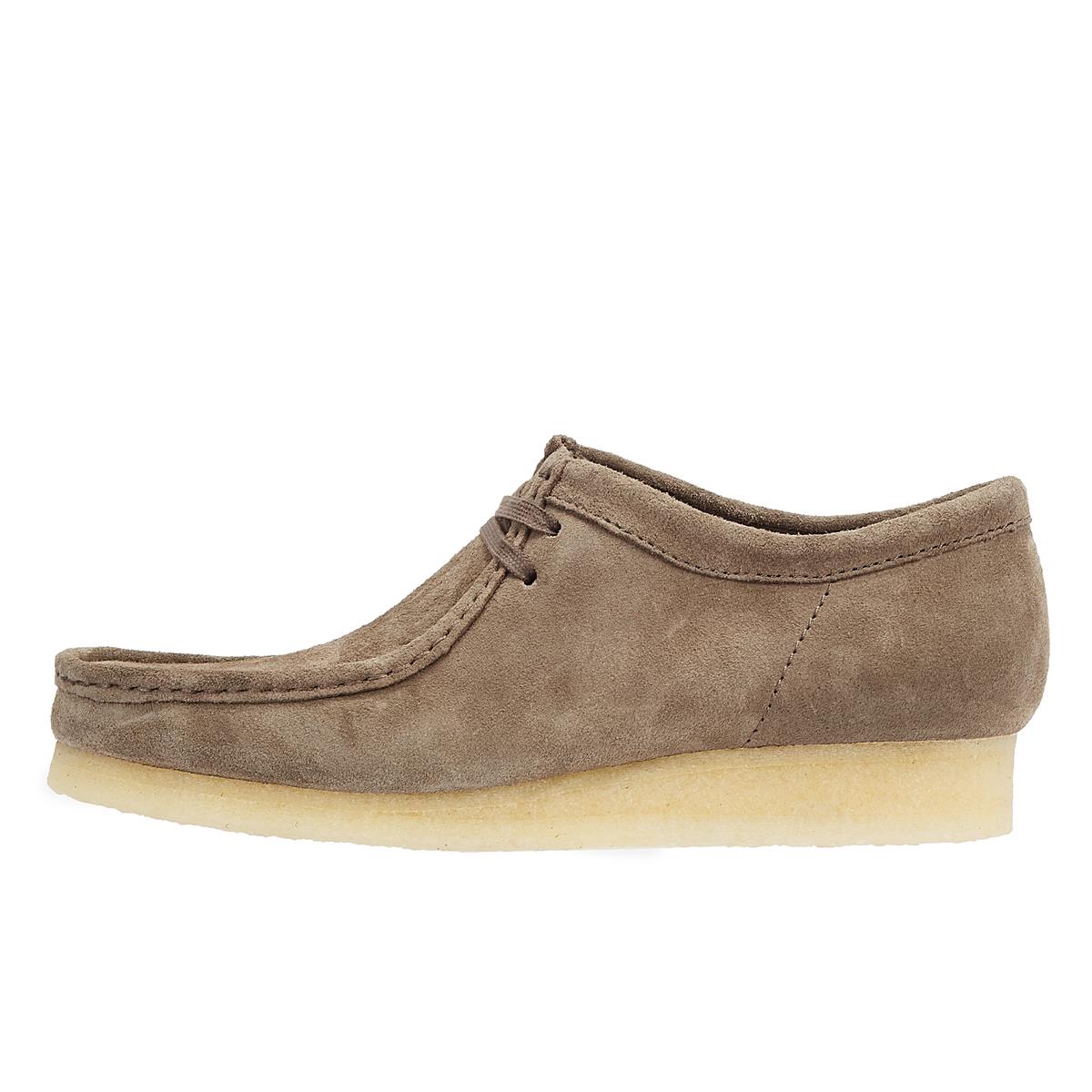 Clarks Originals Wallabee Wildleder Herren Schnürschuhe In Grau