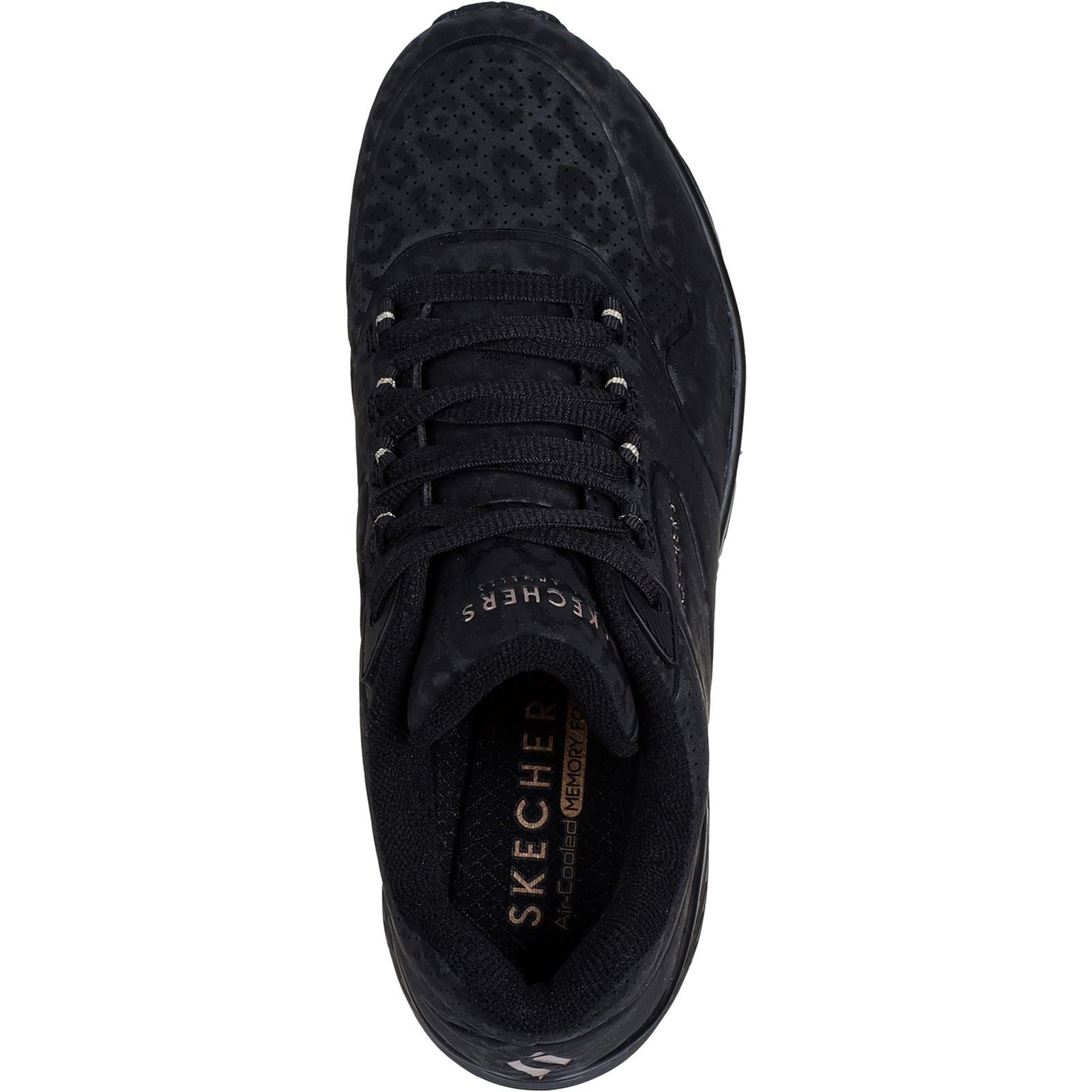 Skechers Uno Kat-Neato Synthetische Damen-Sneaker In Schwarz.