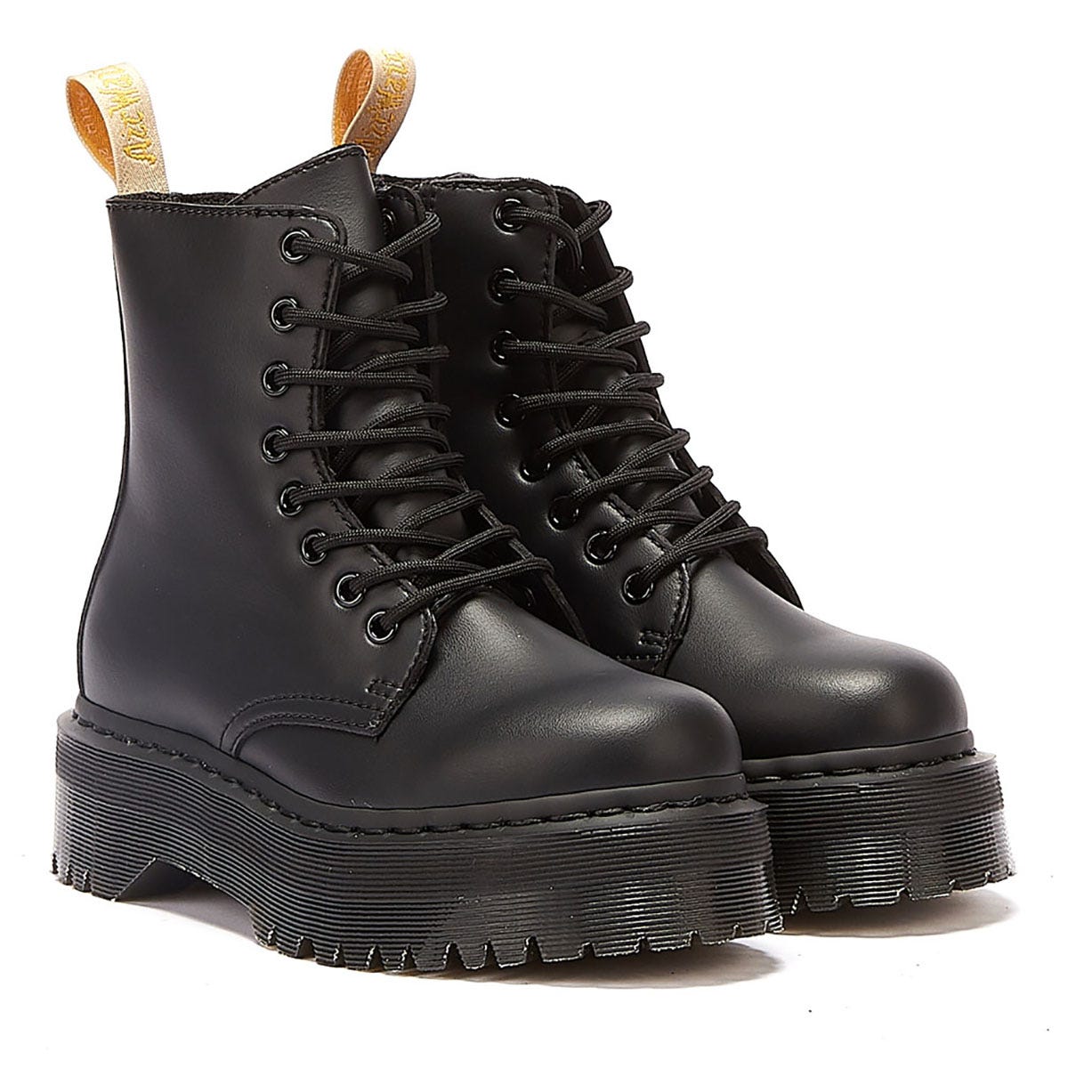 Dr. Martens Jadon II Vegan Womens Schwarz Mono Stiefel